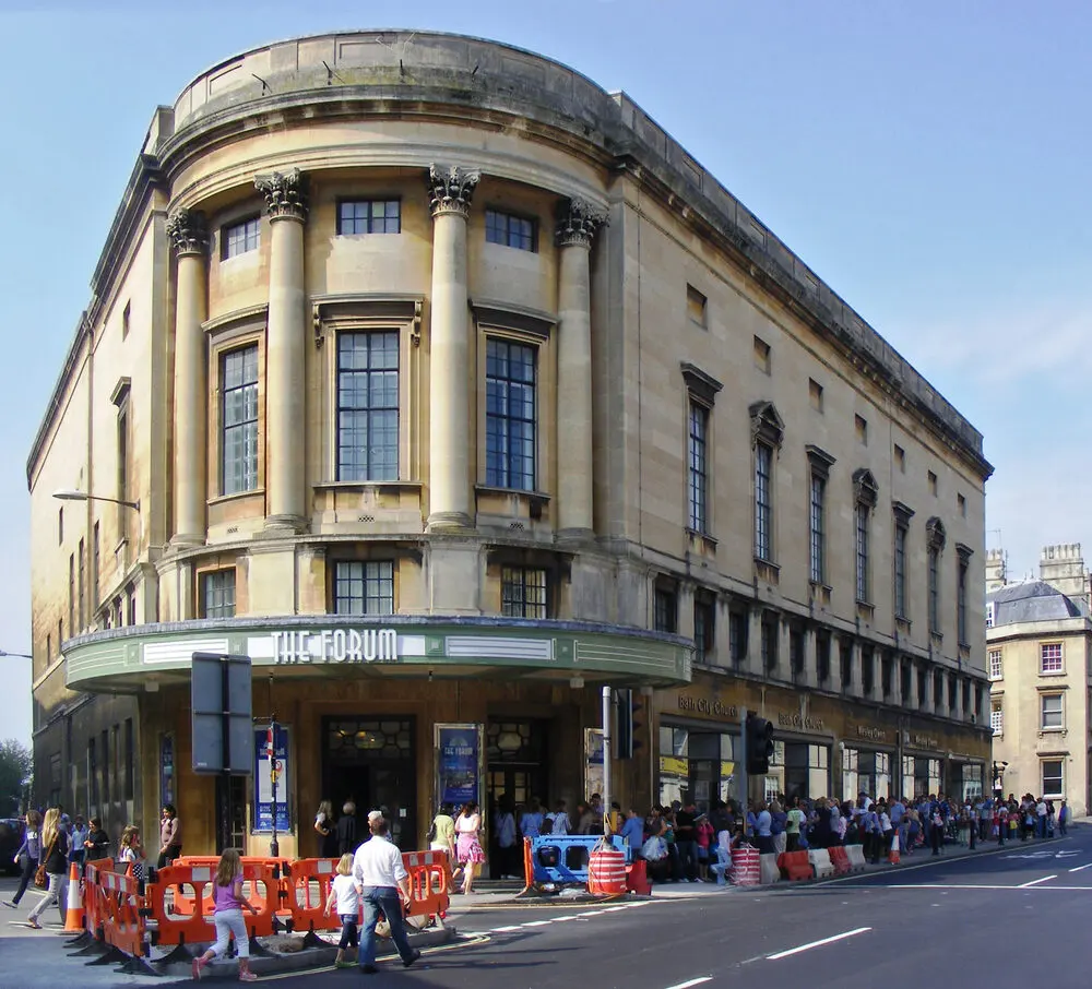 The Forum in Bath, one of the festival's venues, seen from the street.