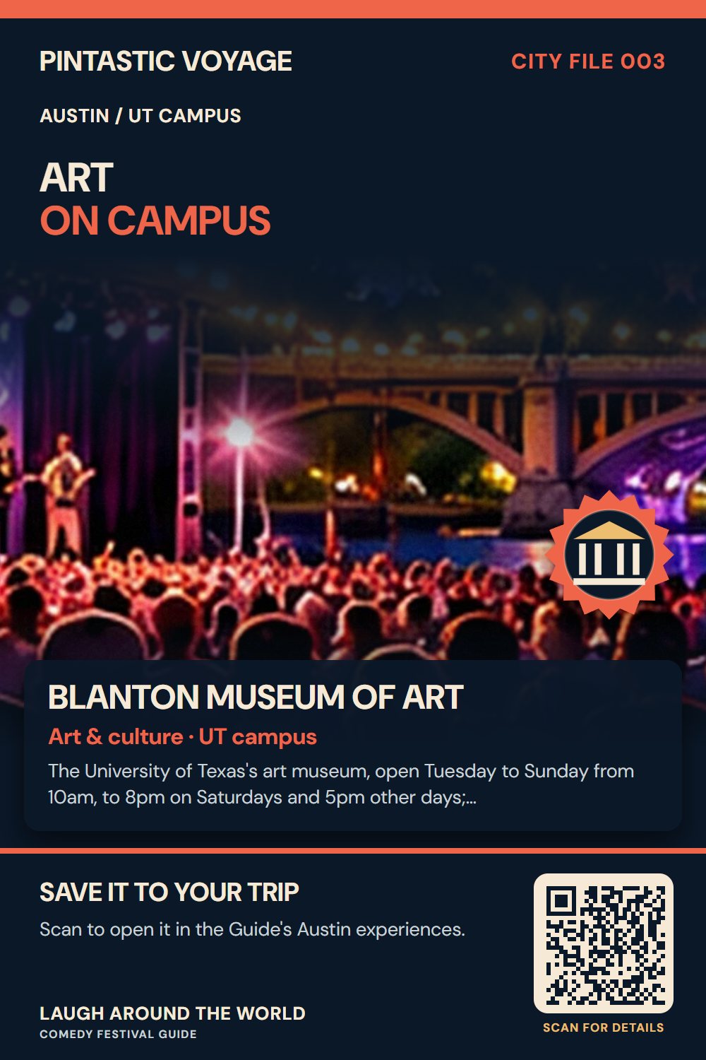 Pin: Blanton Museum of Art, art & culture in UT campus, Austin