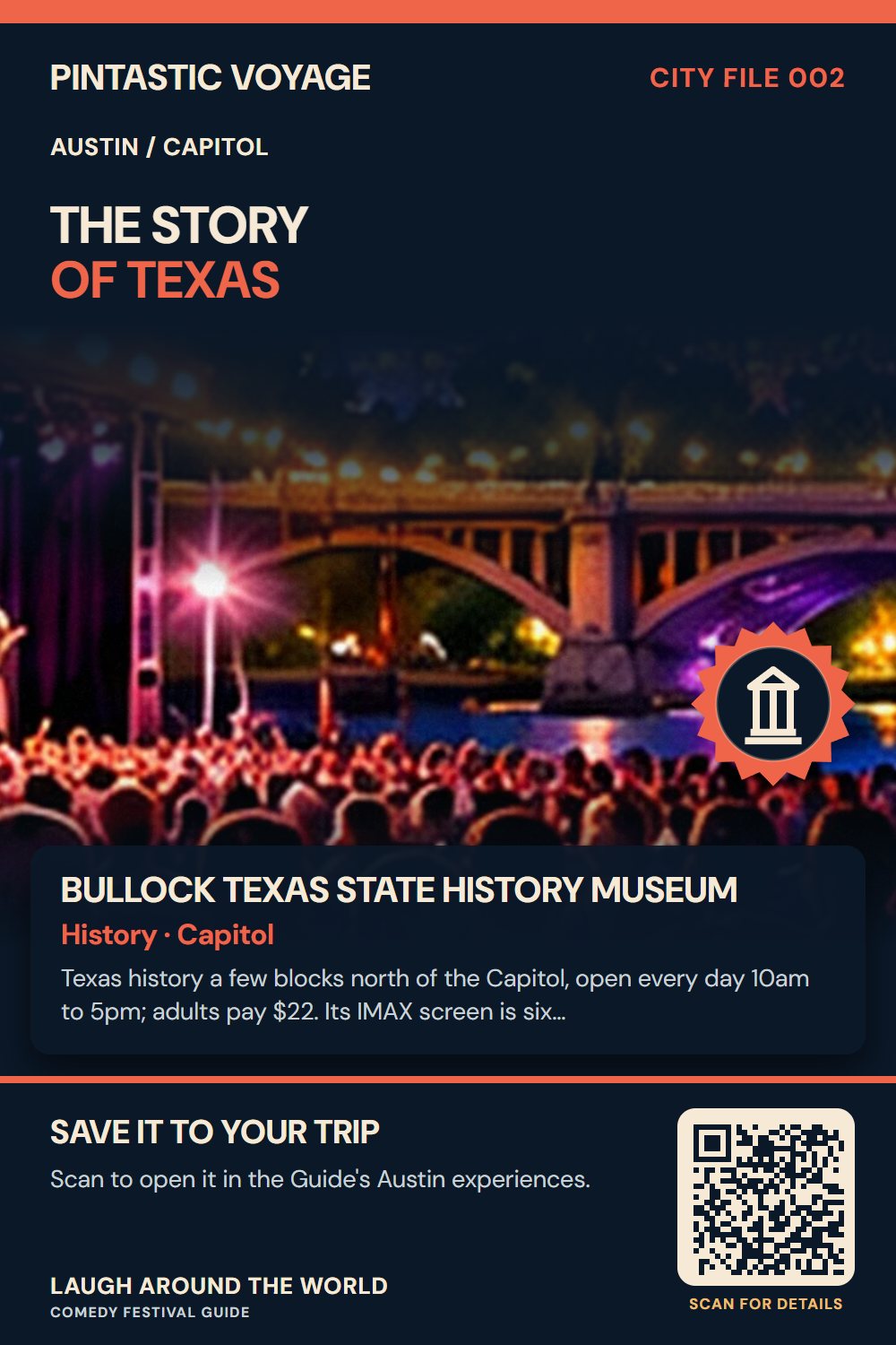 Pin: Bullock Texas State History Museum, history in Capitol, Austin