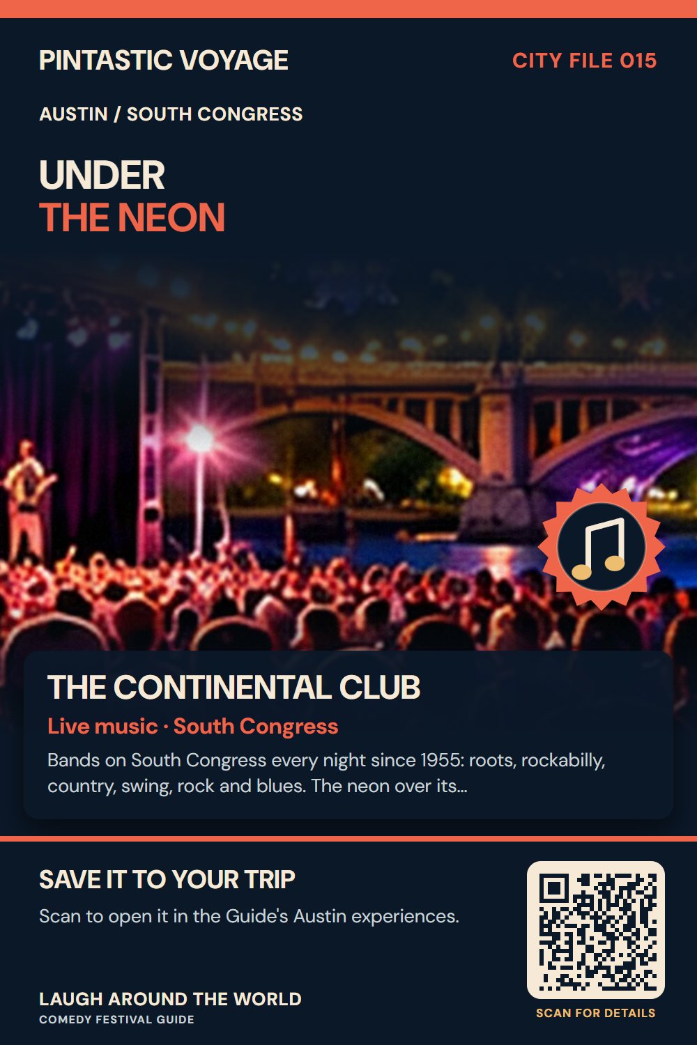 Pin: The Continental Club, live music in South Congress, Austin