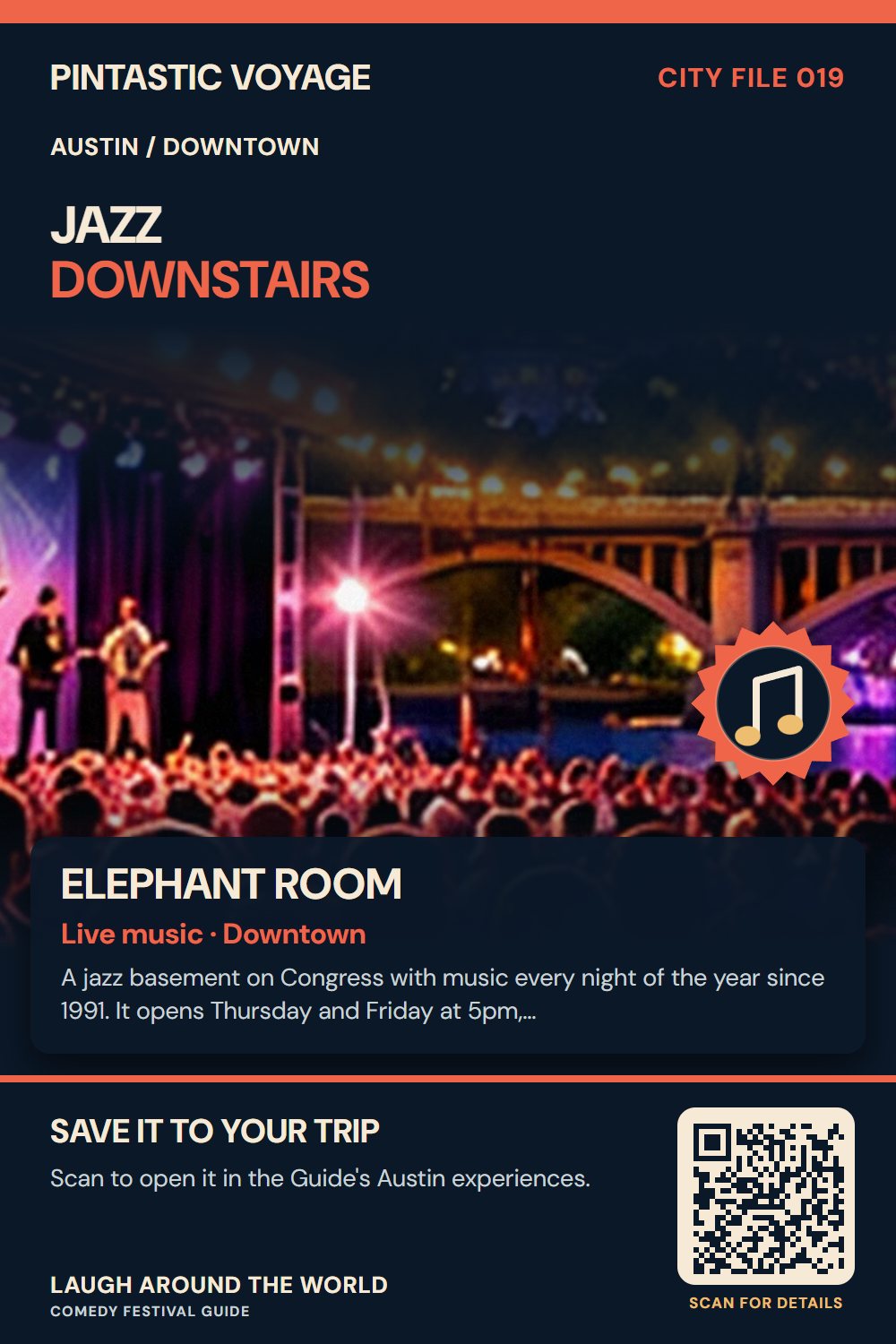 Pin: Elephant Room, live music in Downtown, Austin