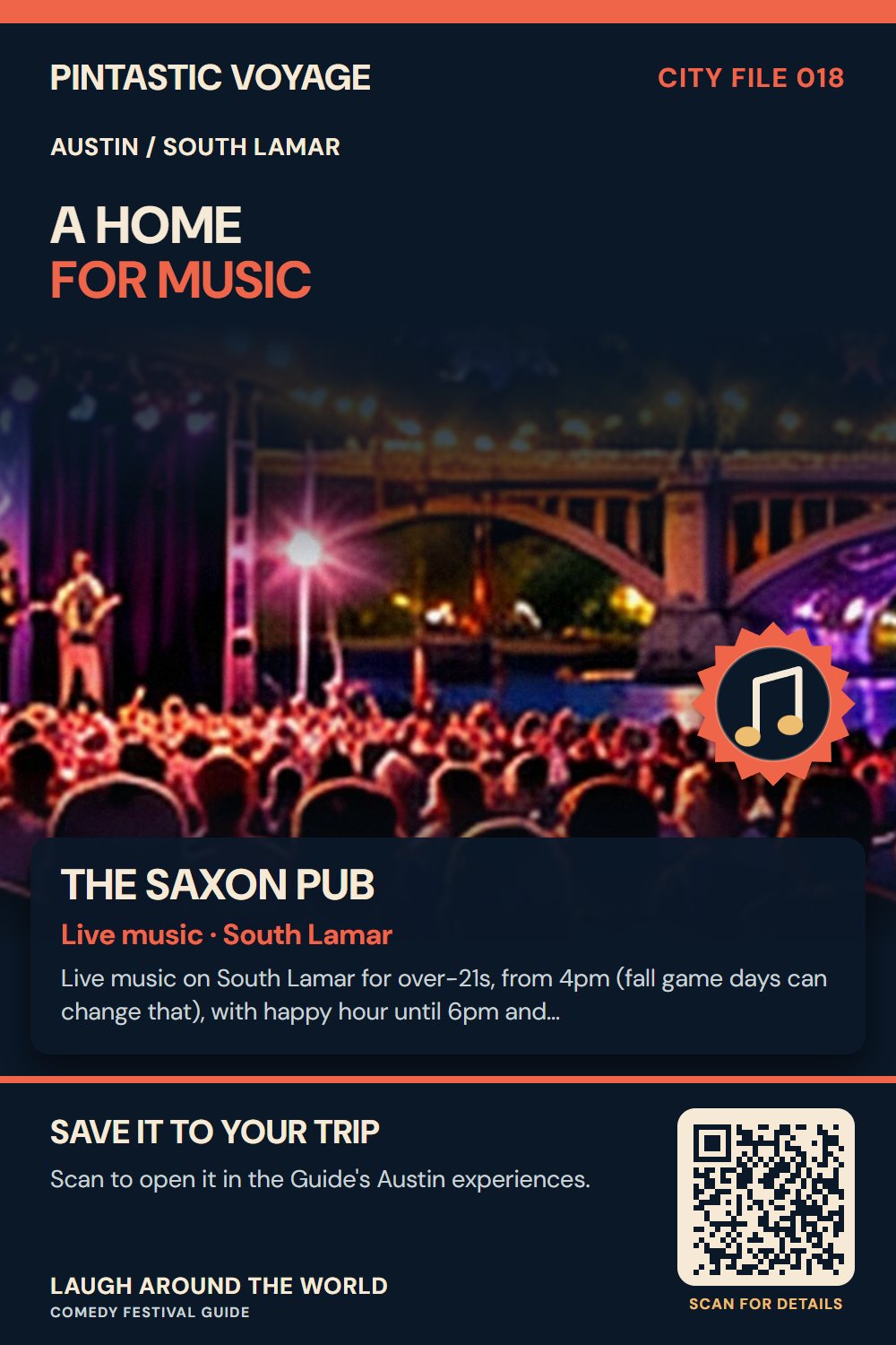 Pin: The Saxon Pub, live music in South Lamar, Austin