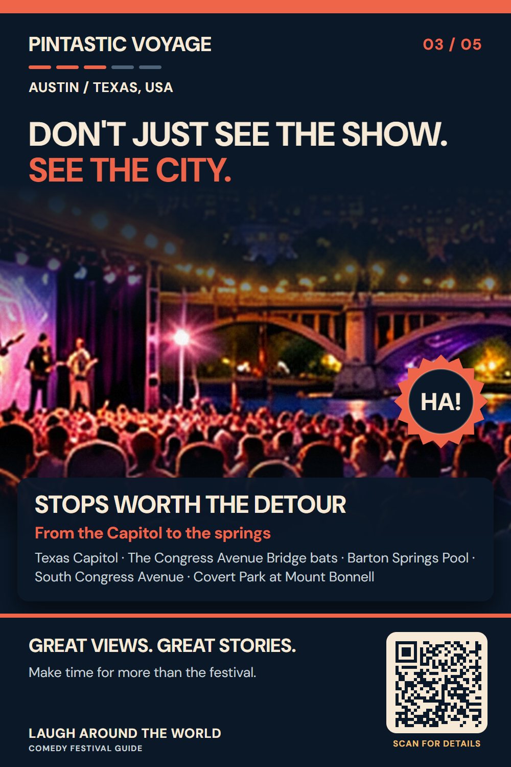 Pin 3 of 5: Don't just see the show. See the city.
