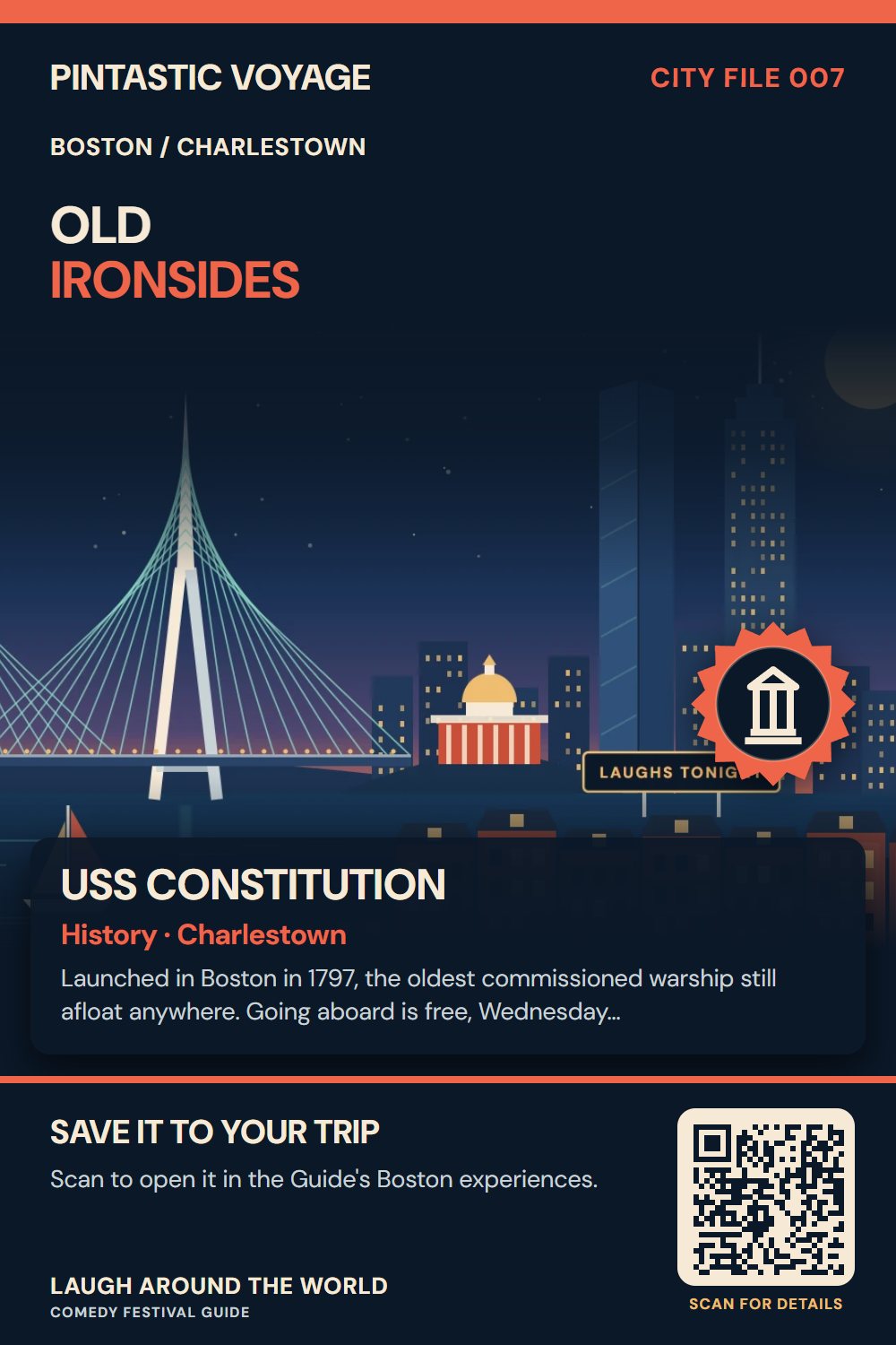 Pin: USS Constitution, history in Charlestown, Boston