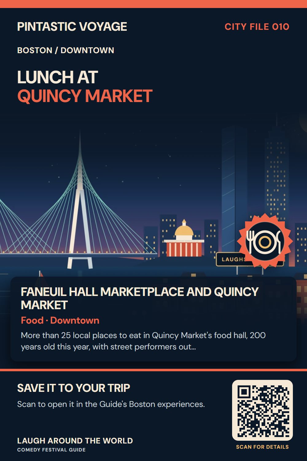 Pin: Faneuil Hall Marketplace and Quincy Market, food in Downtown, Boston