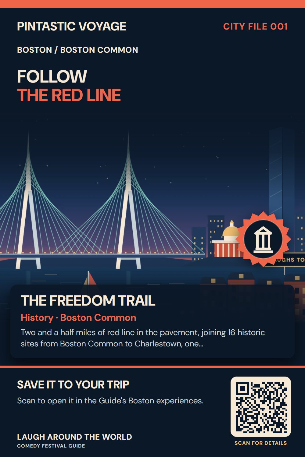 Pin: The Freedom Trail, history in Boston Common, Boston