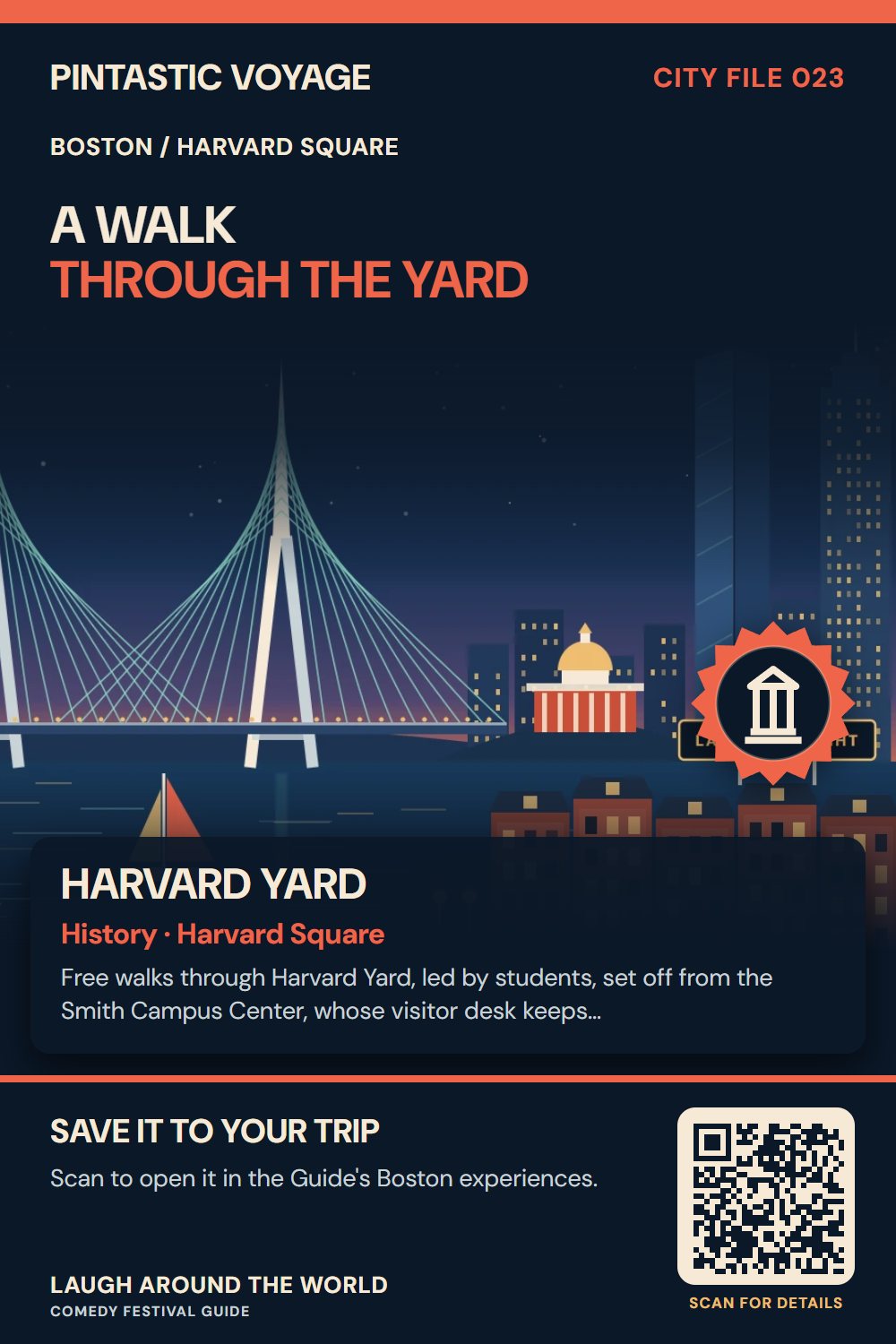 Pin: Harvard Yard, history in Harvard Square, Boston
