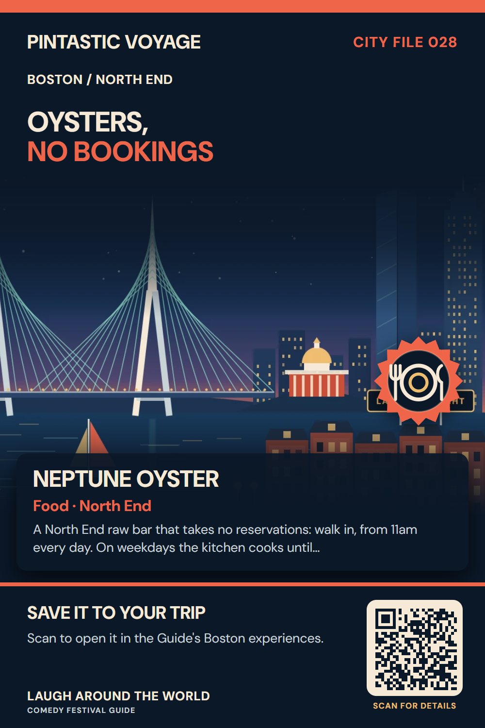 Pin: Neptune Oyster, food in North End, Boston