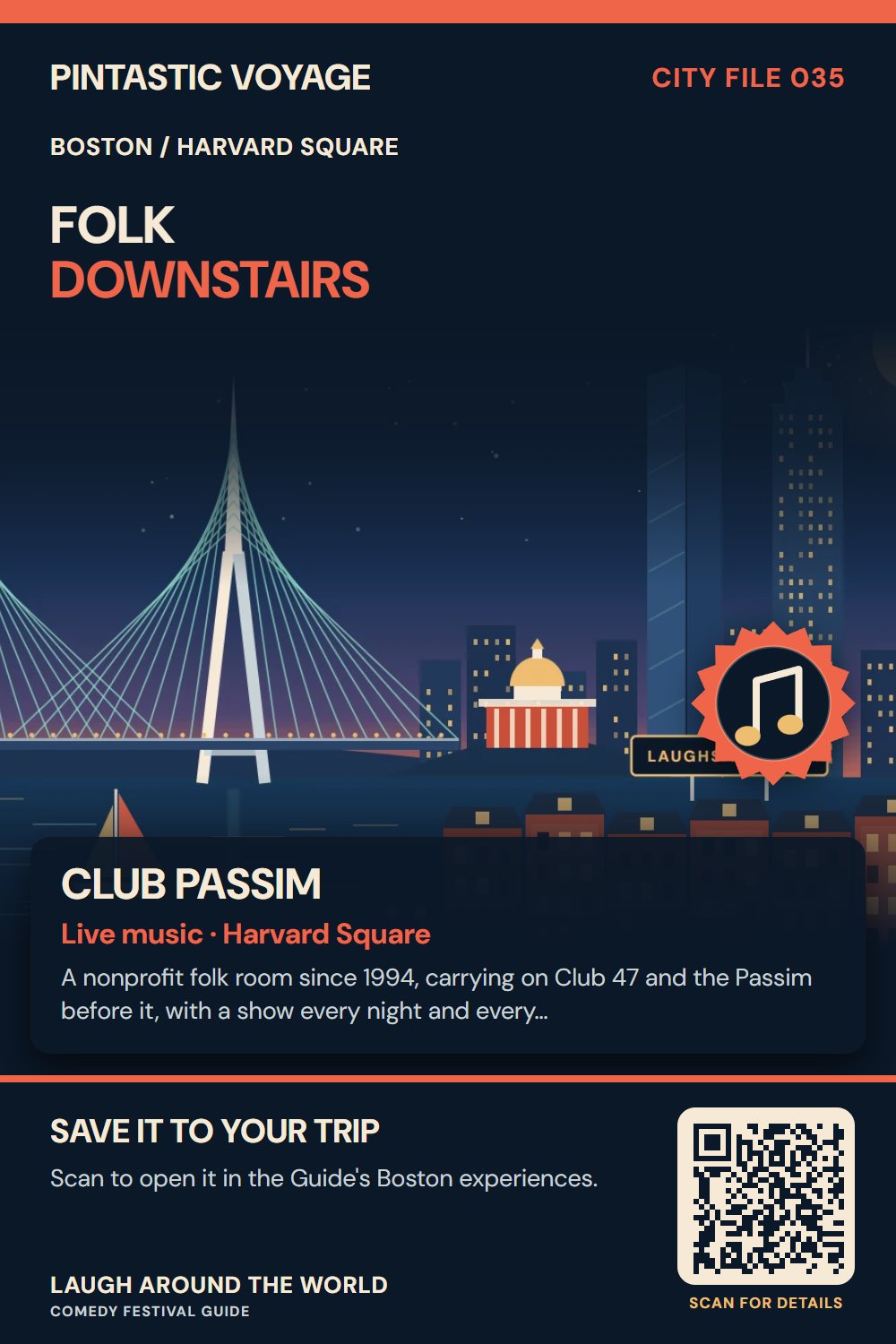 Pin: Club Passim, live music in Harvard Square, Boston