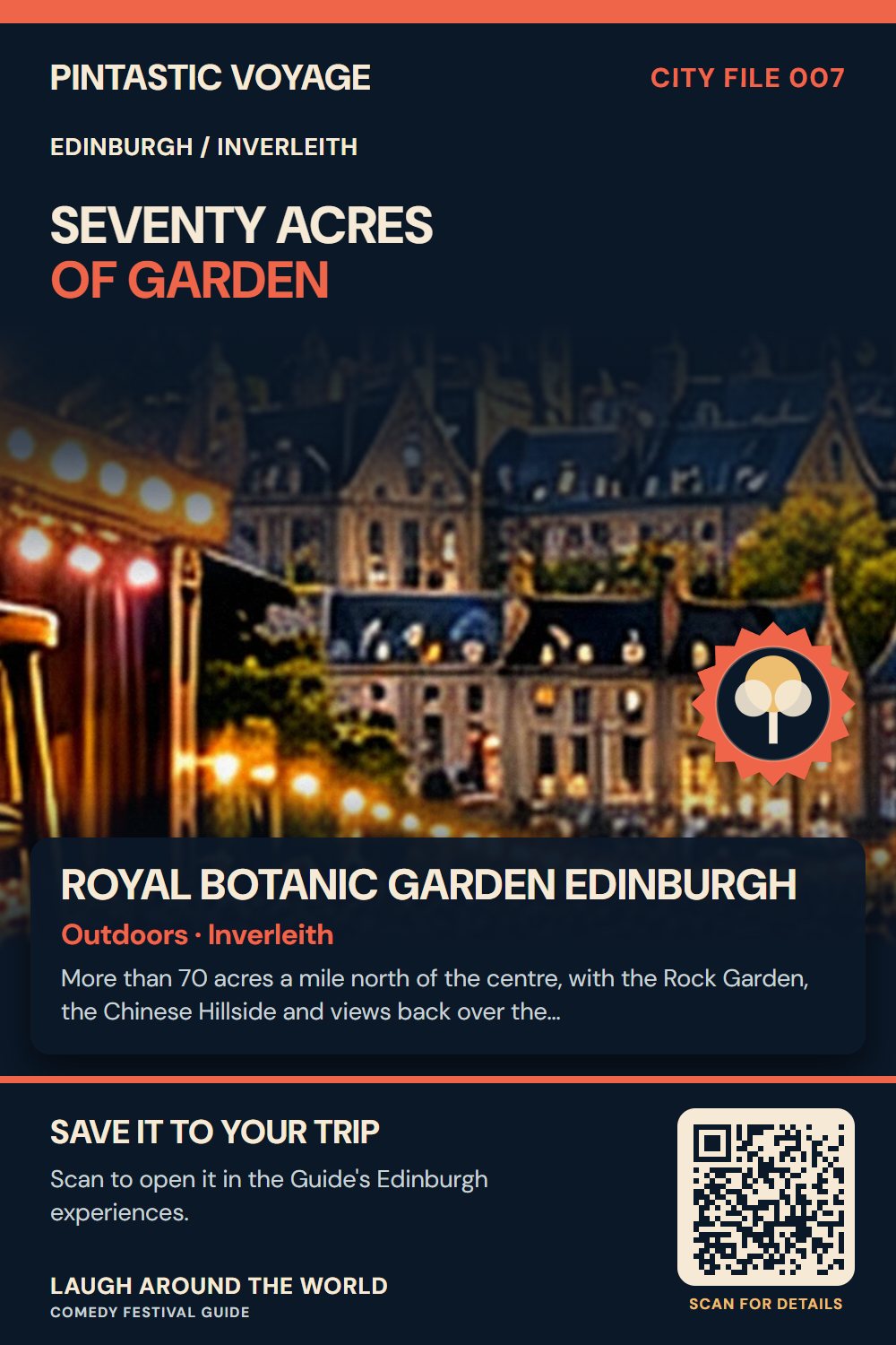 Pin: Royal Botanic Garden Edinburgh, outdoors in Inverleith, Edinburgh