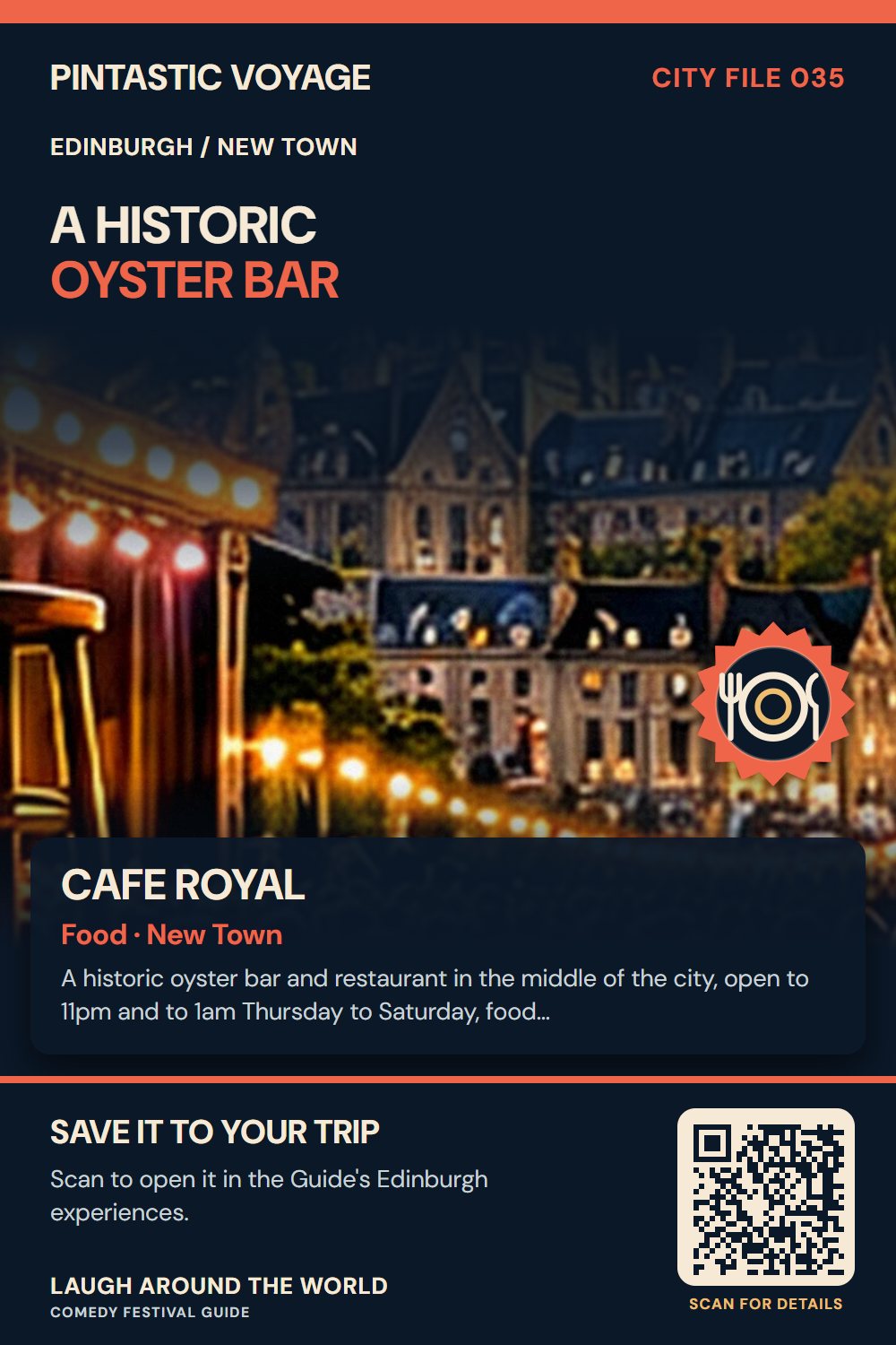 Pin: Cafe Royal, food in New Town, Edinburgh