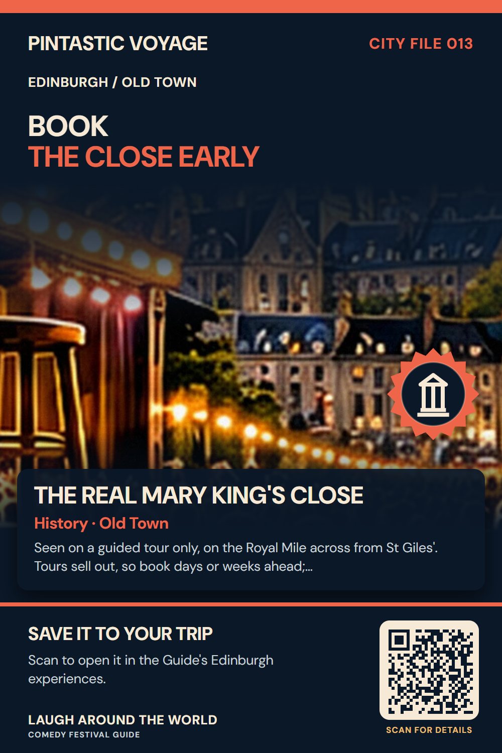 Pin: The Real Mary King's Close, history in Old Town, Edinburgh