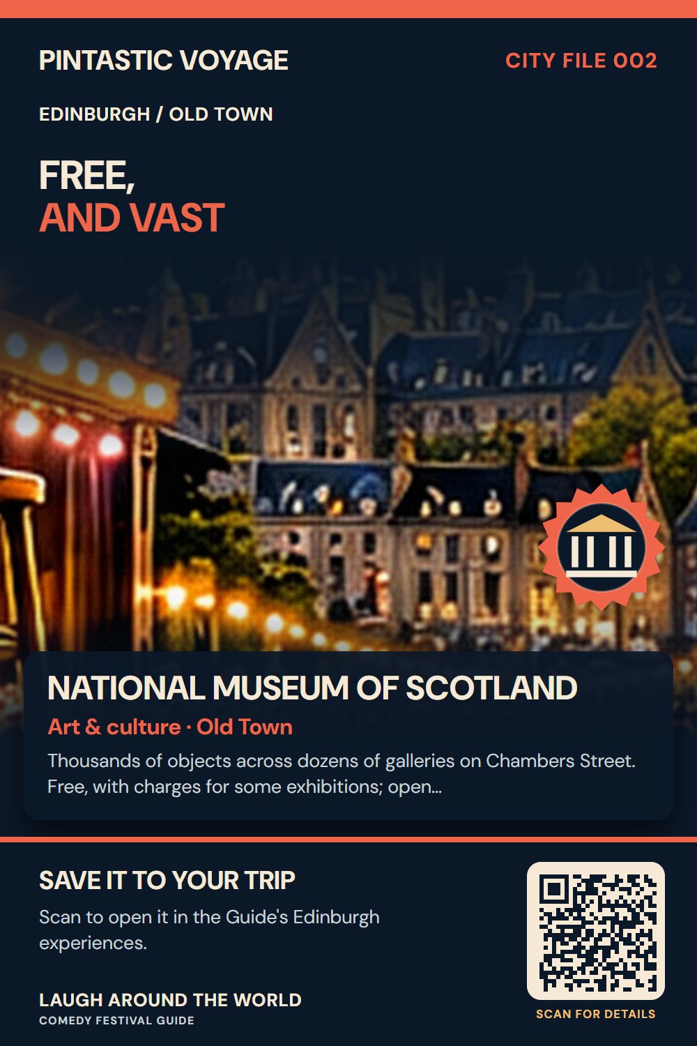 Pin: National Museum of Scotland, art & culture in Old Town, Edinburgh