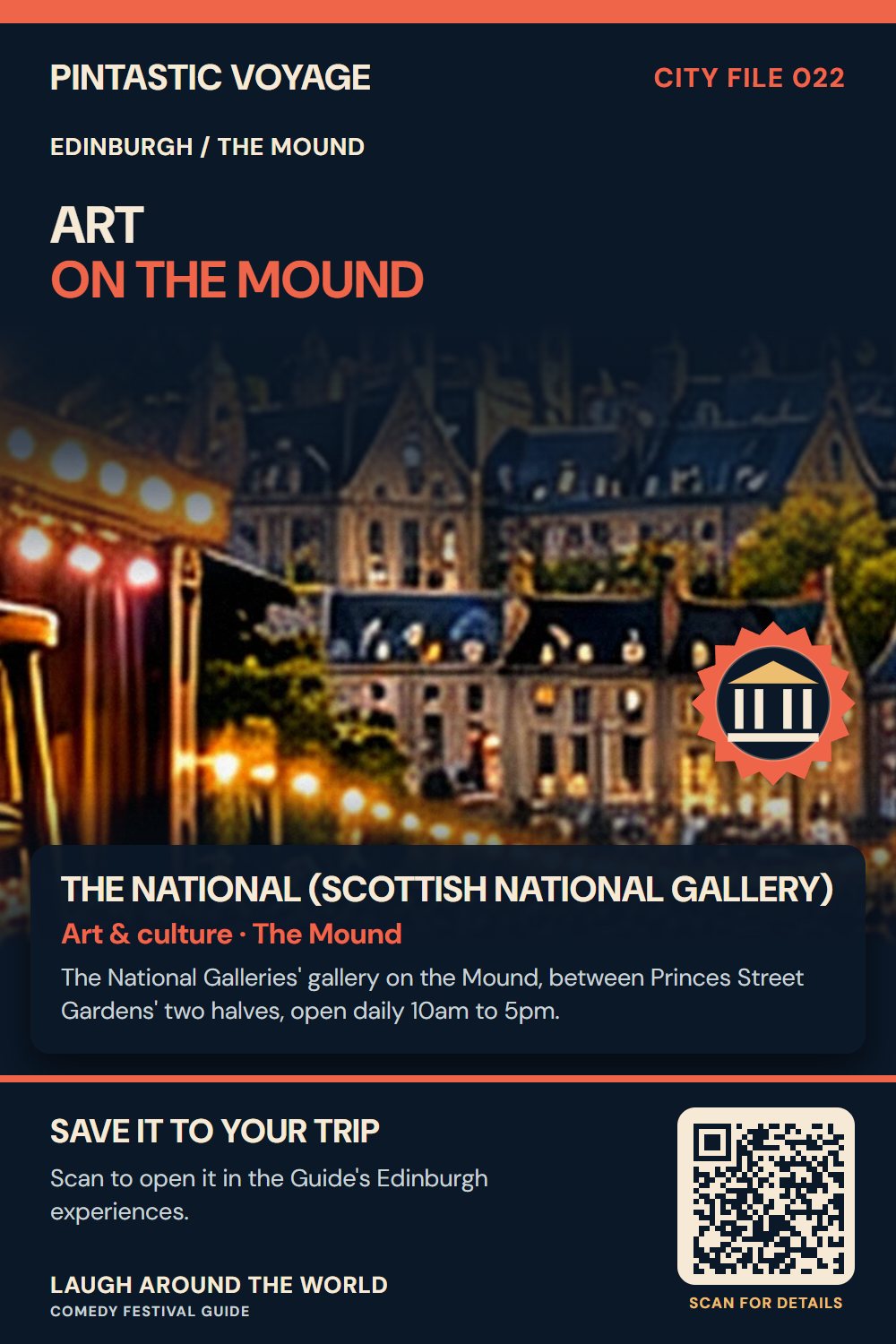 Pin: The National (Scottish National Gallery), art & culture in The Mound, Edinburgh