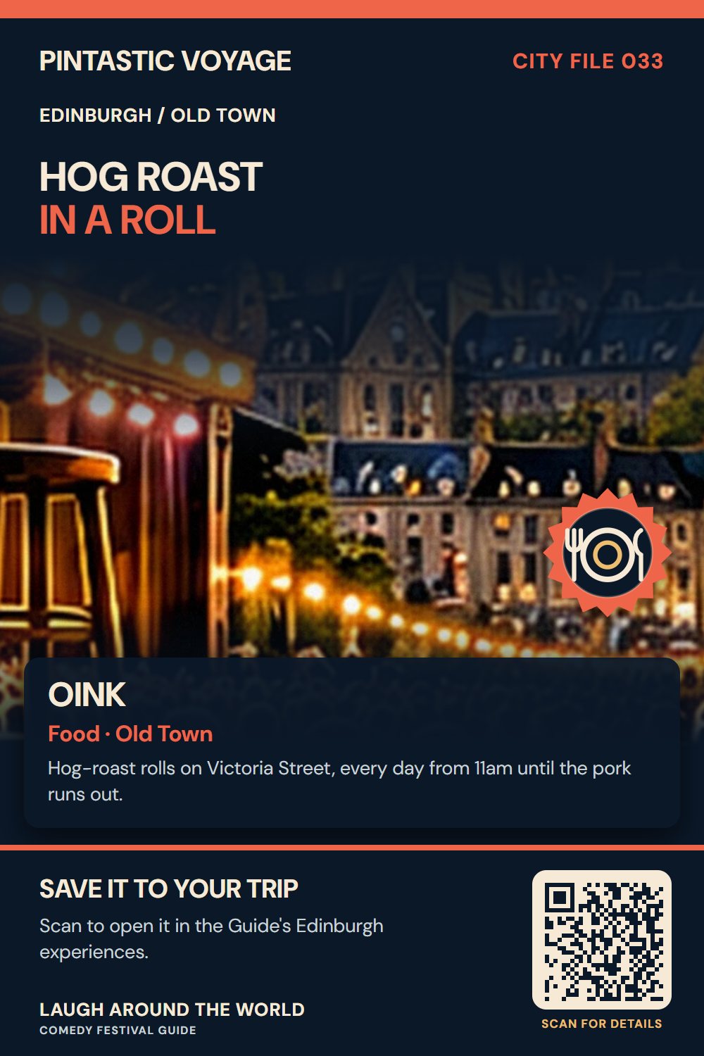 Pin: Oink, food in Old Town, Edinburgh