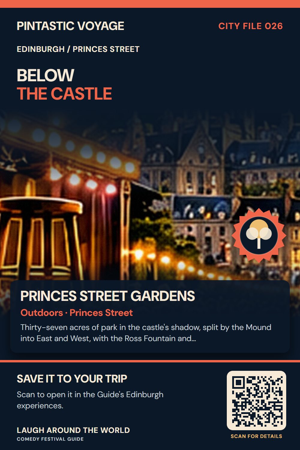 Pin: Princes Street Gardens, outdoors in Princes Street, Edinburgh