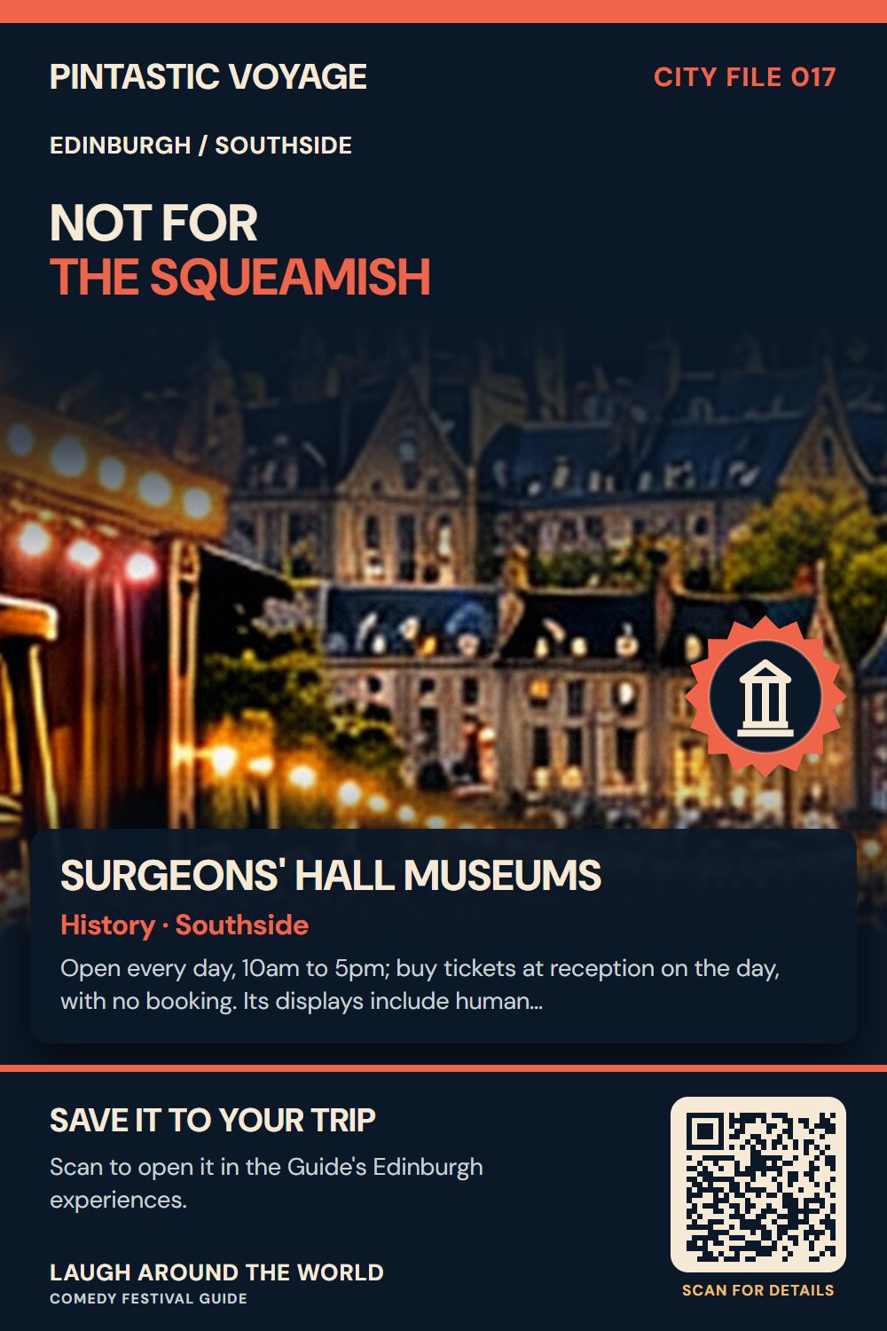 Pin: Surgeons' Hall Museums, history in Southside, Edinburgh
