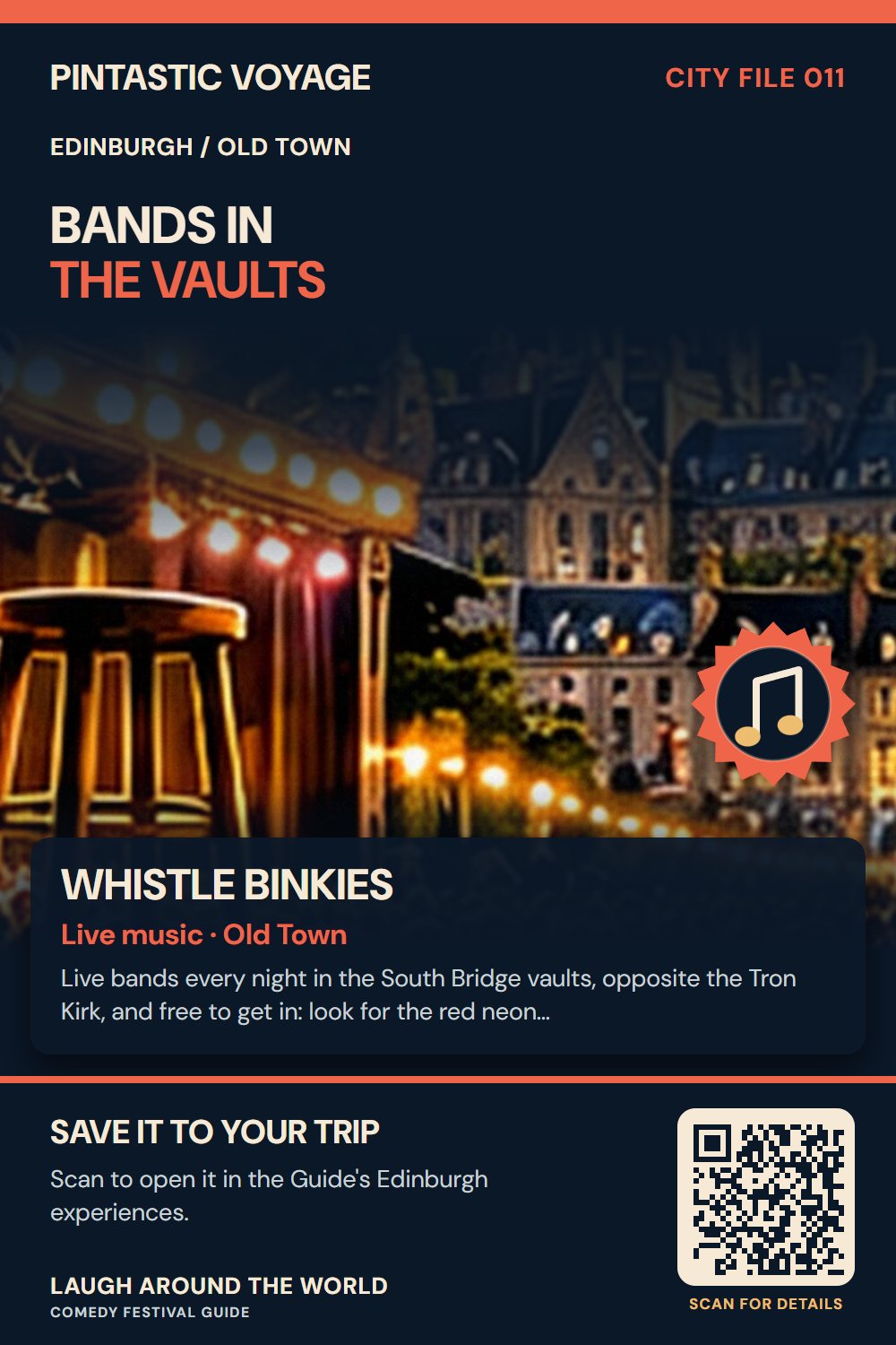 Pin: Whistle Binkies, live music in Old Town, Edinburgh