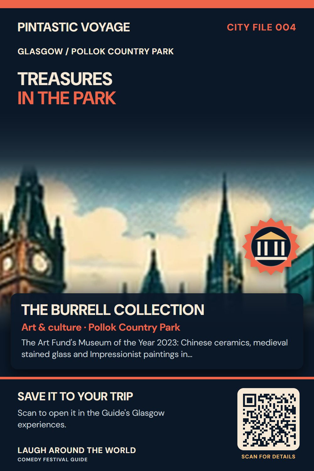 Pin: The Burrell Collection, art & culture in Pollok Country Park, Glasgow