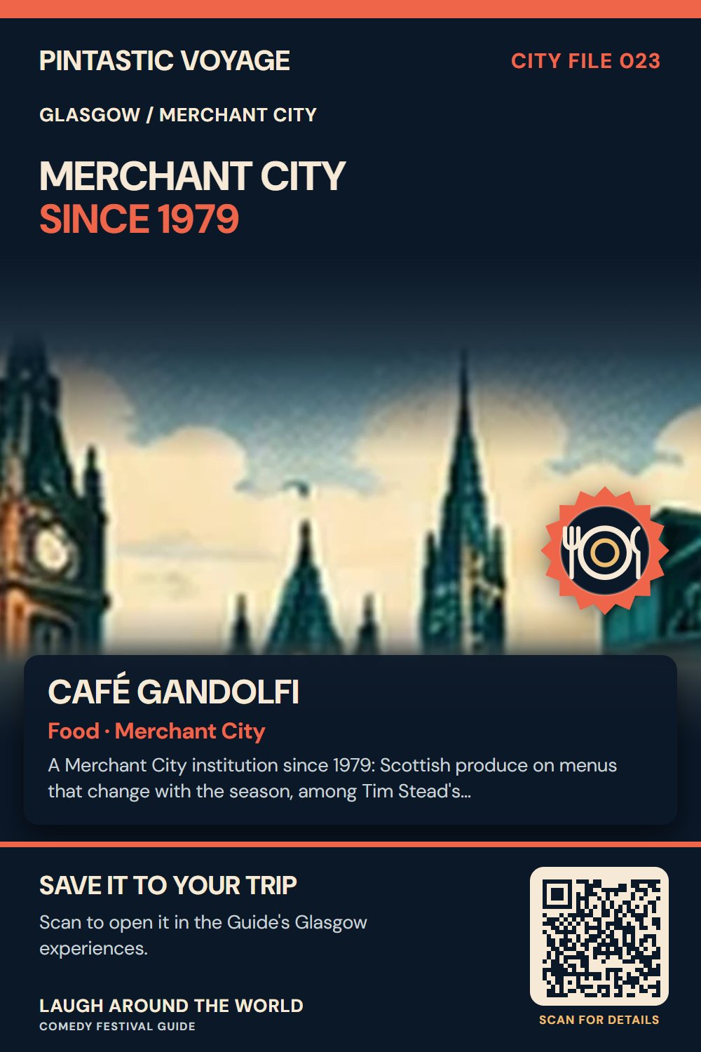 Pin: Café Gandolfi, food in Merchant City, Glasgow