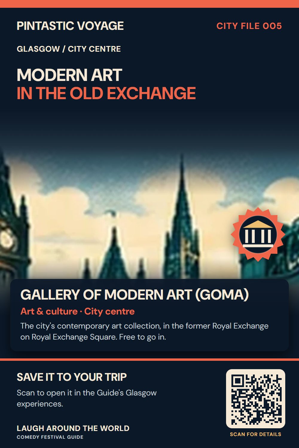 Pin: Gallery of Modern Art (GoMA), art & culture in City centre, Glasgow