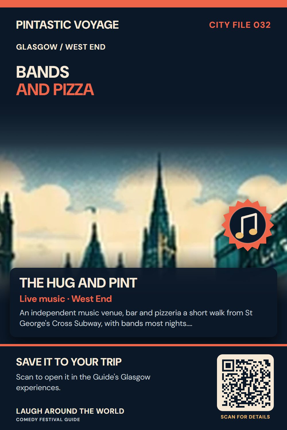 Pin: The Hug and Pint, live music in West End, Glasgow