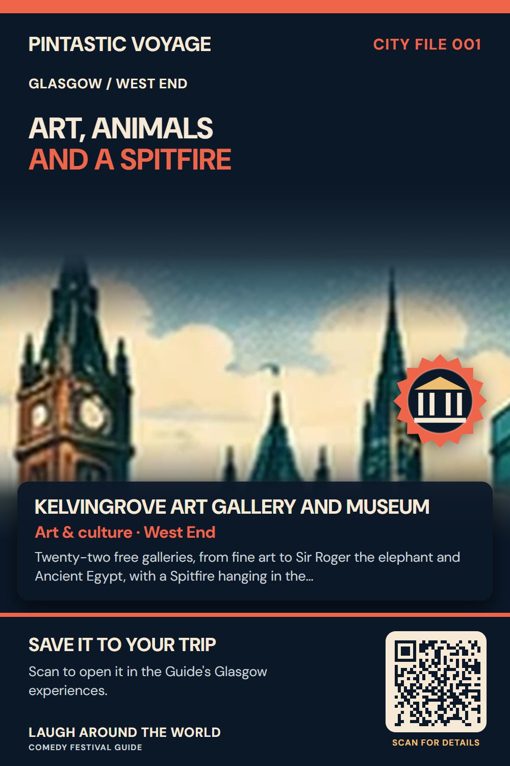 Pin: Kelvingrove Art Gallery and Museum, art & culture in West End, Glasgow