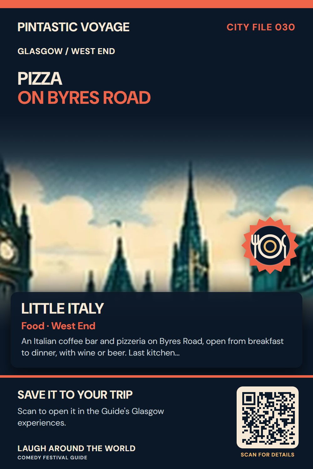Pin: Little Italy, food in West End, Glasgow