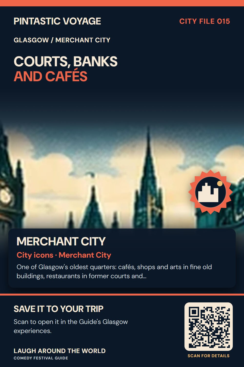 Pin: Merchant City, city icons in Merchant City, Glasgow