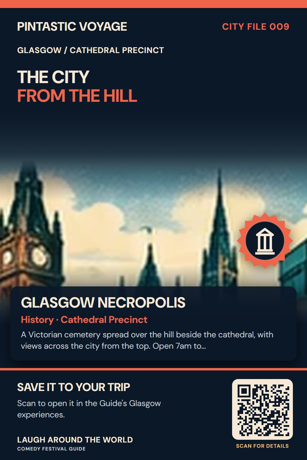 Pin: Glasgow Necropolis, history in Cathedral Precinct, Glasgow