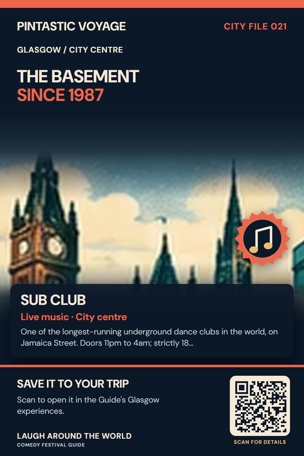 Pin: Sub Club, live music in City centre, Glasgow