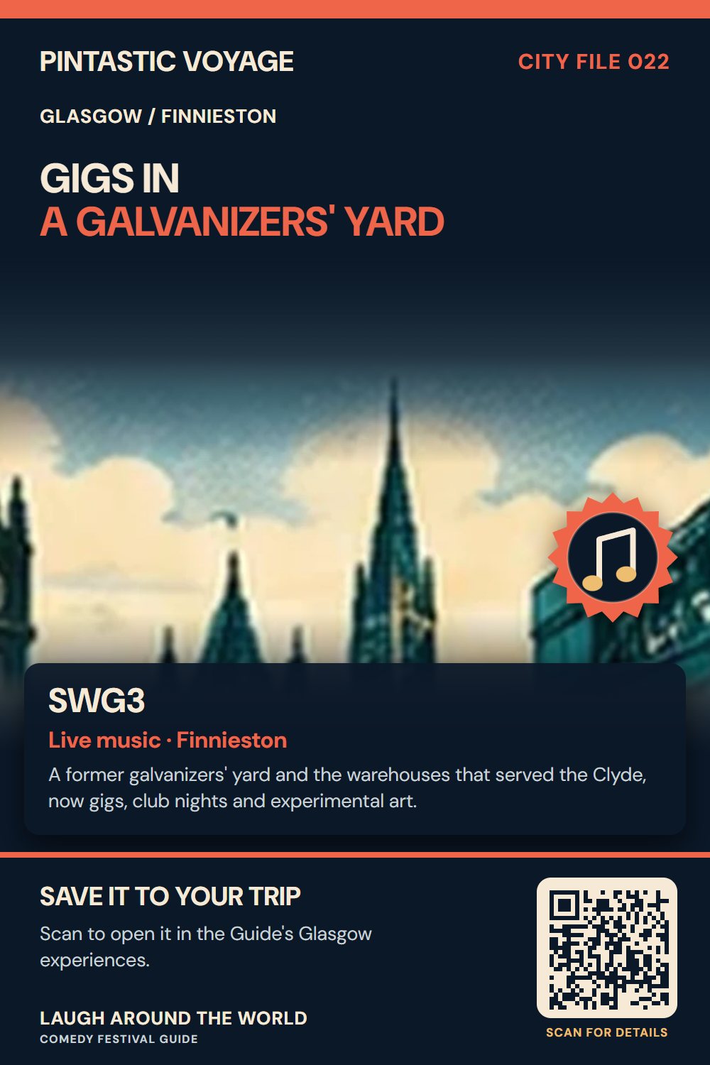Pin: SWG3, live music in Finnieston, Glasgow