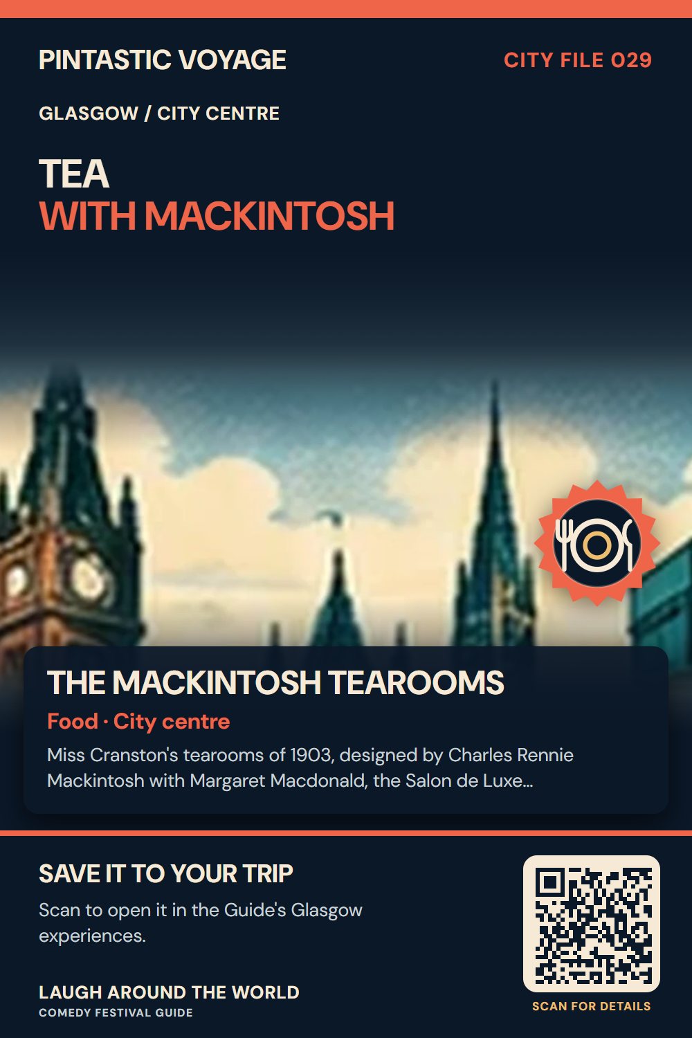 Pin: The Mackintosh Tearooms, food in City centre, Glasgow