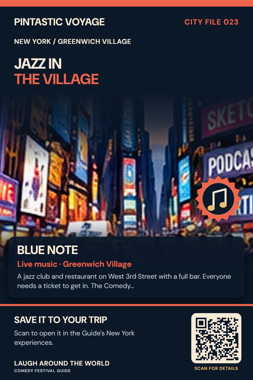 Pin: Blue Note, live music in Greenwich Village, New York