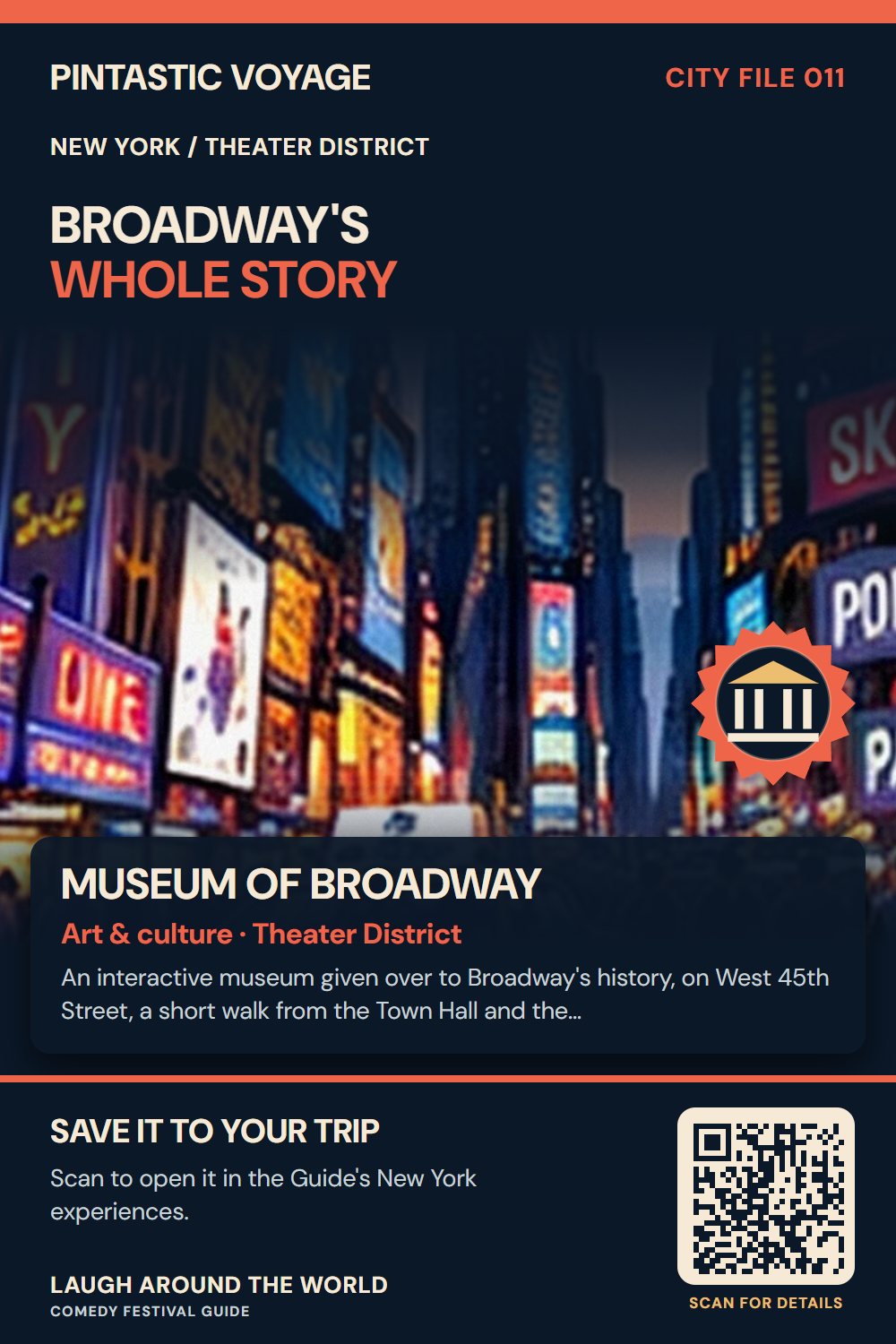 Pin: Museum of Broadway, art & culture in Theater District, New York