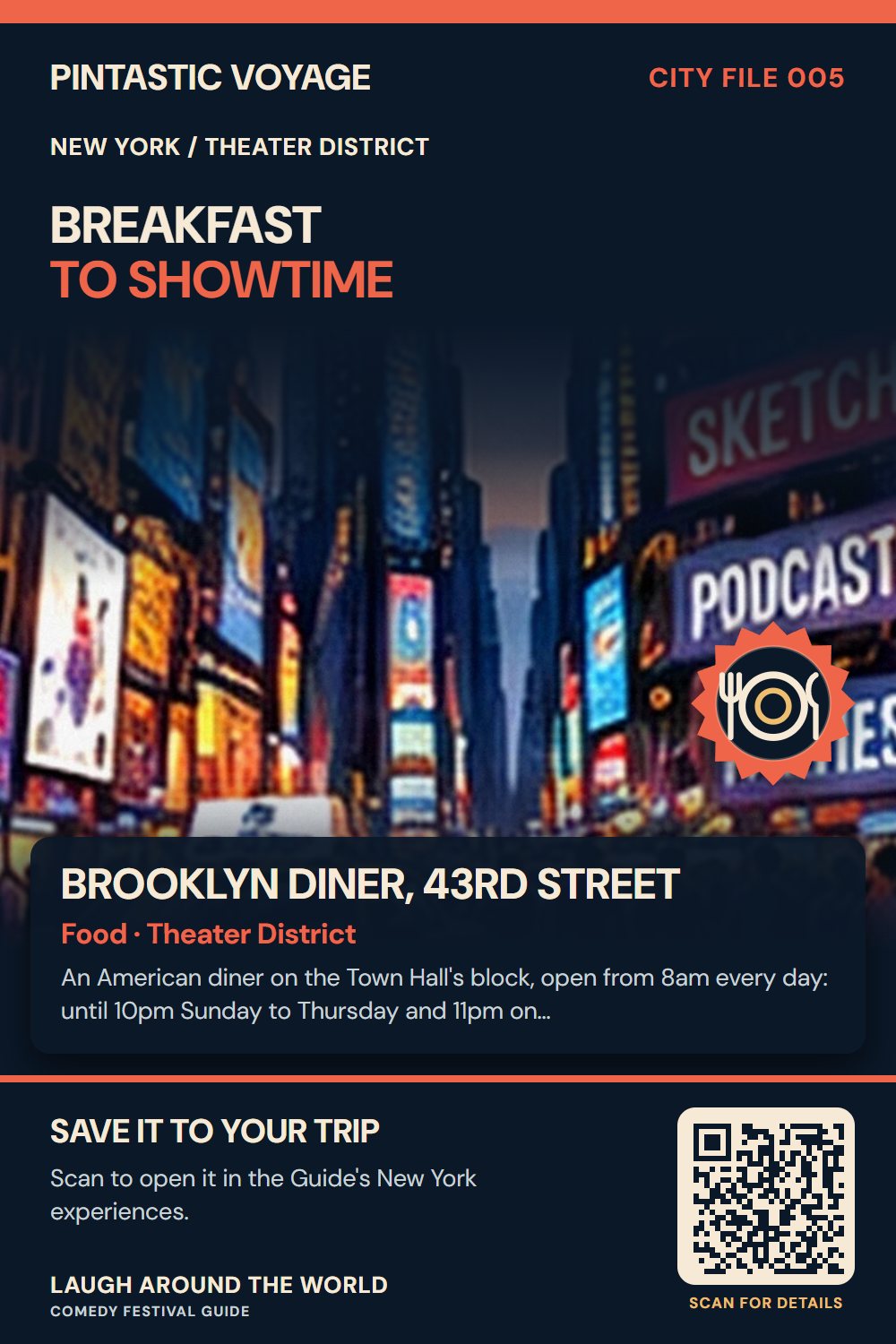 Pin: Brooklyn Diner, 43rd Street, food in Theater District, New York