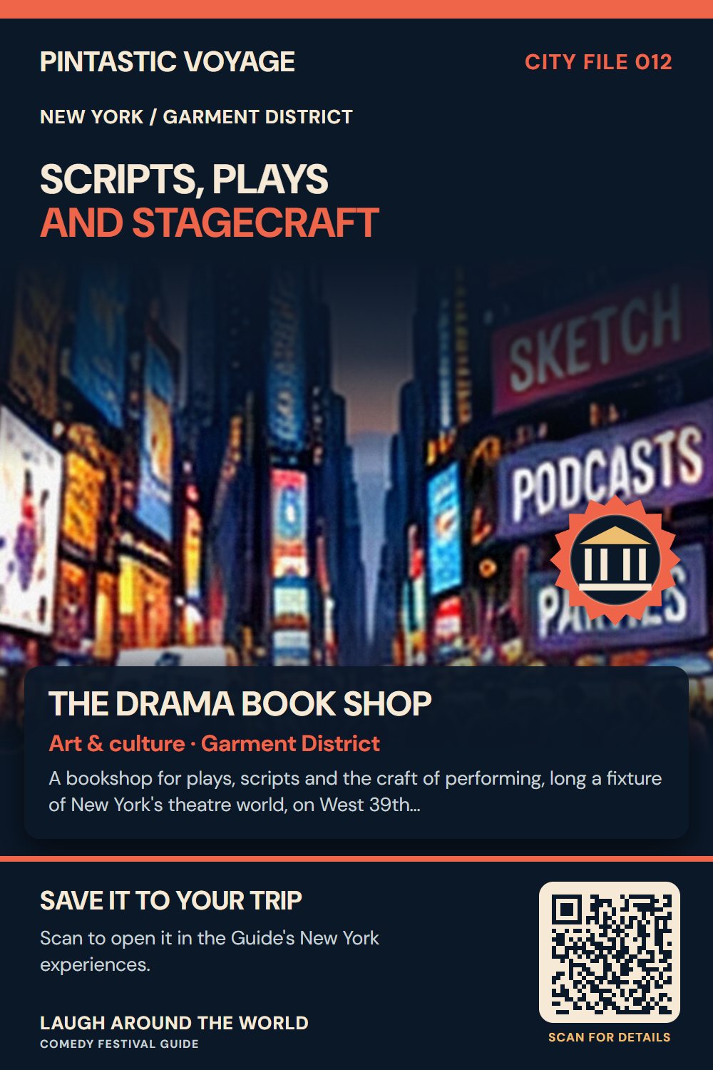 Pin: The Drama Book Shop, art & culture in Garment District, New York