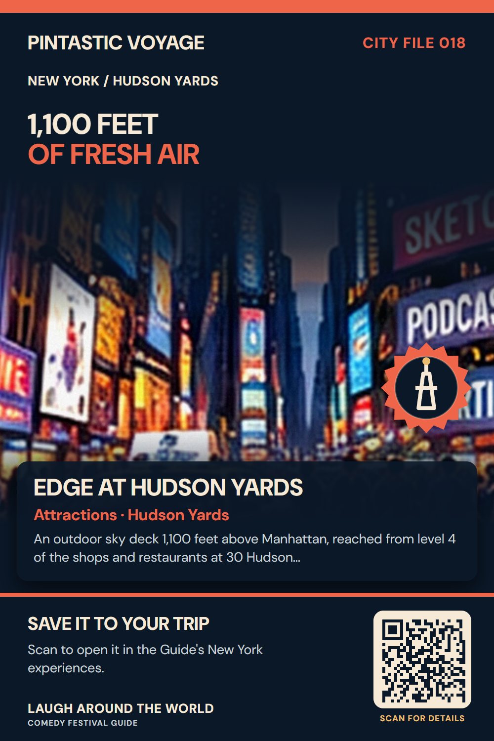 Pin: Edge at Hudson Yards, attractions in Hudson Yards, New York