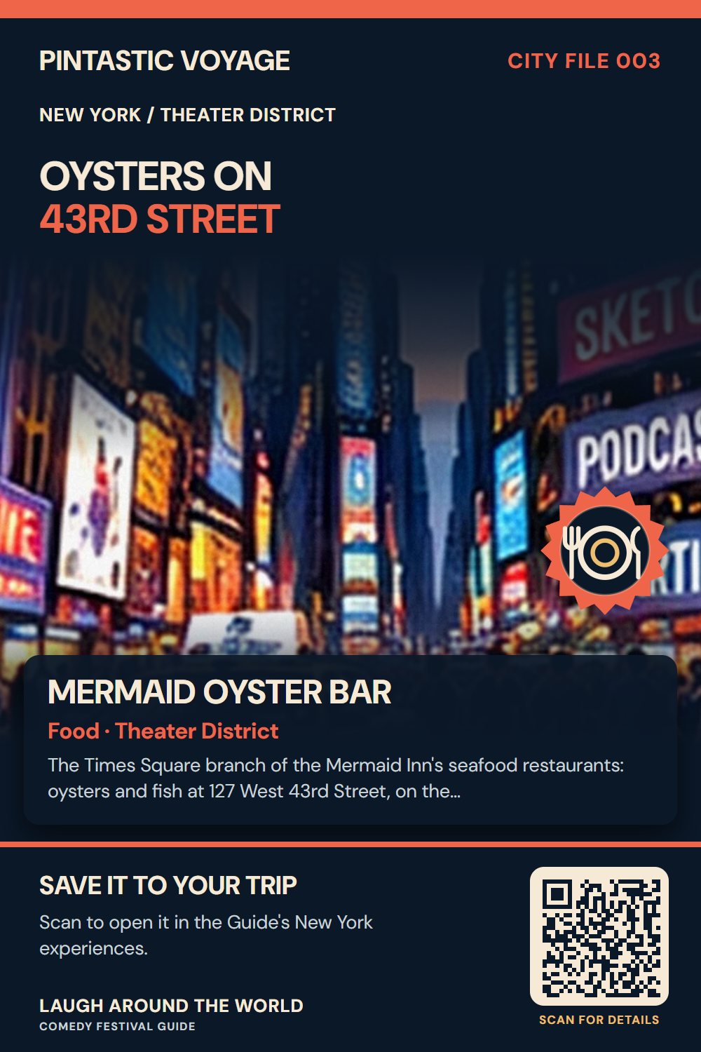 Pin: Mermaid Oyster Bar, food in Theater District, New York