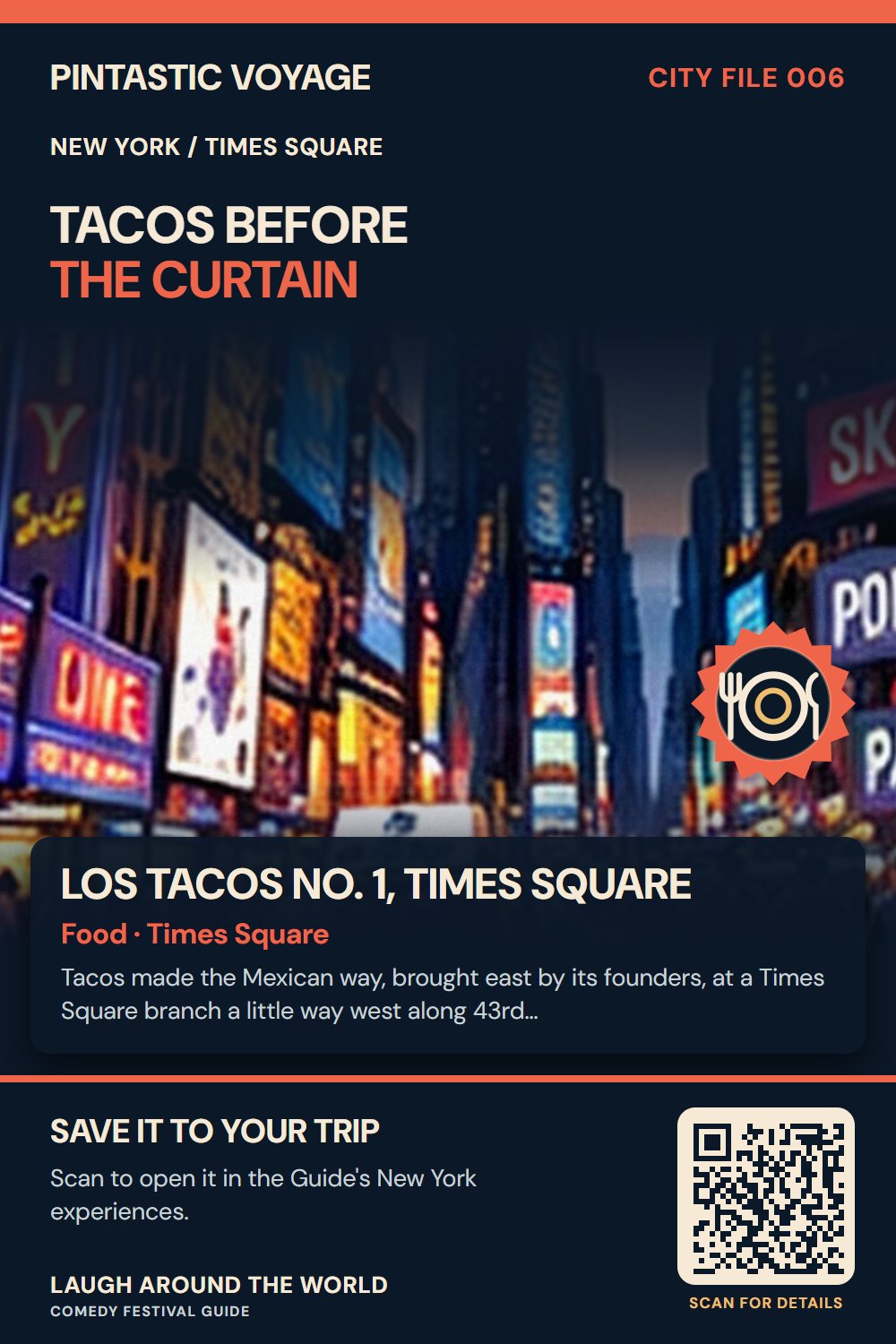 Pin: Los Tacos No. 1, Times Square, food in Times Square, New York