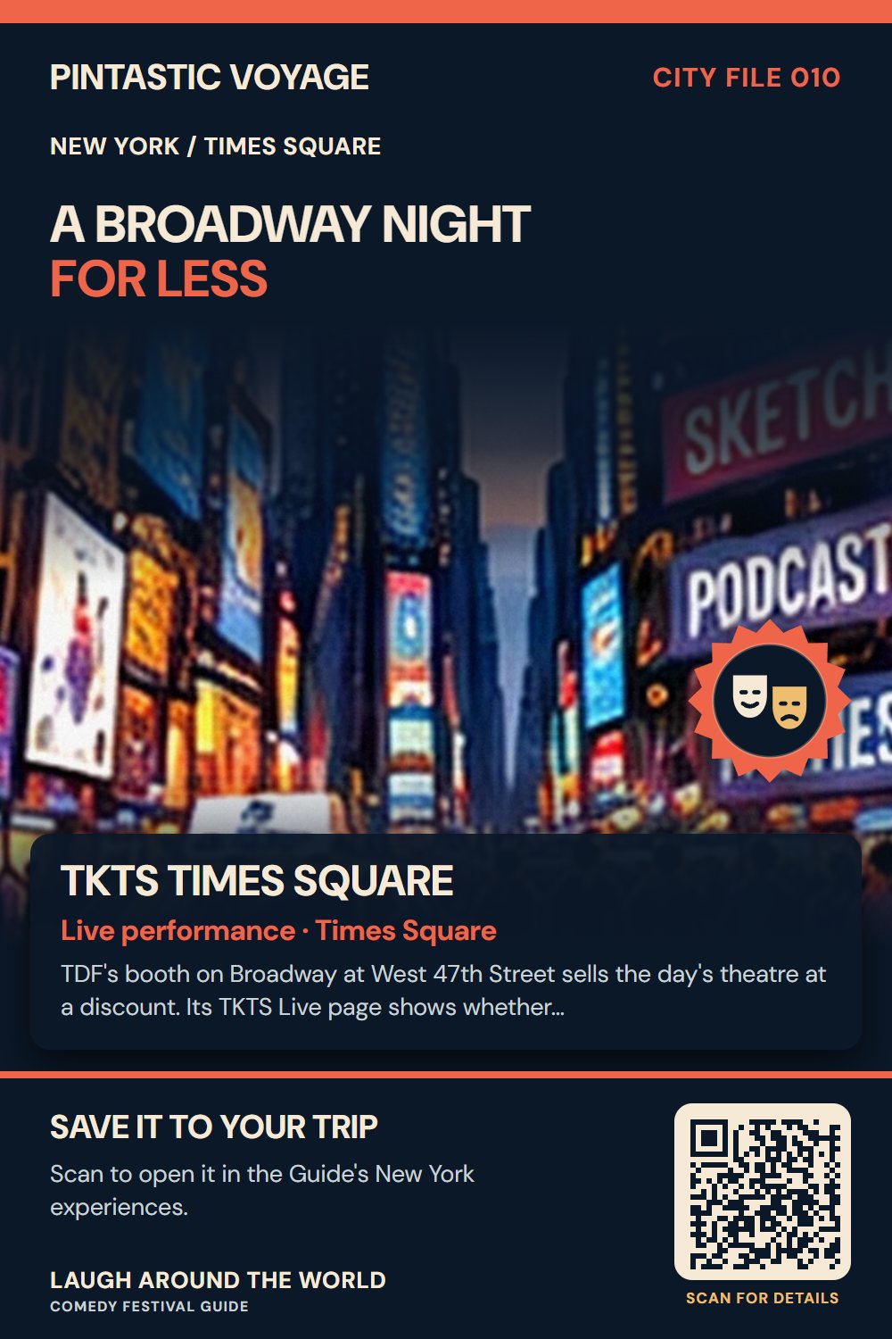 Pin: TKTS Times Square, live performance in Times Square, New York
