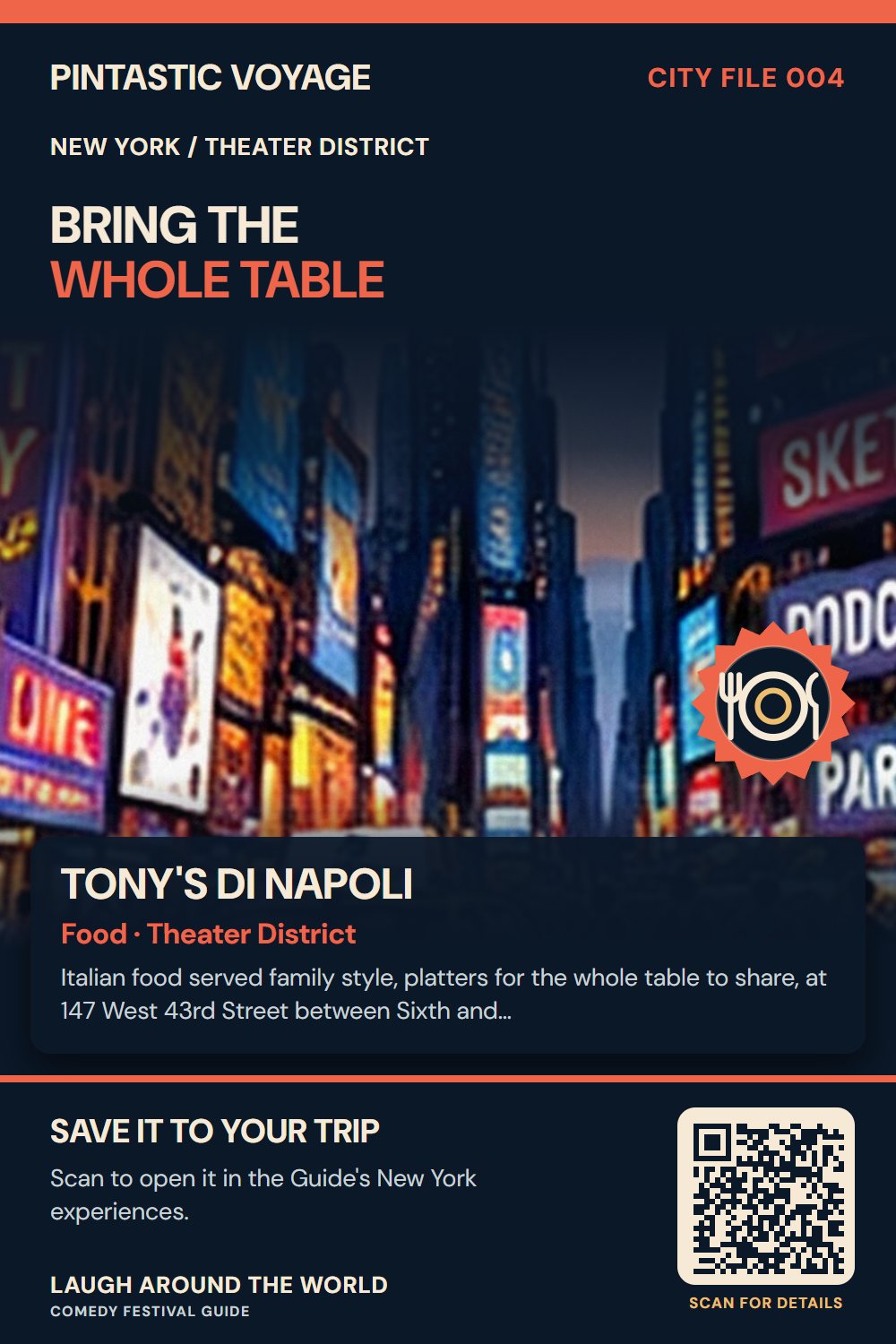 Pin: Tony's Di Napoli, food in Theater District, New York