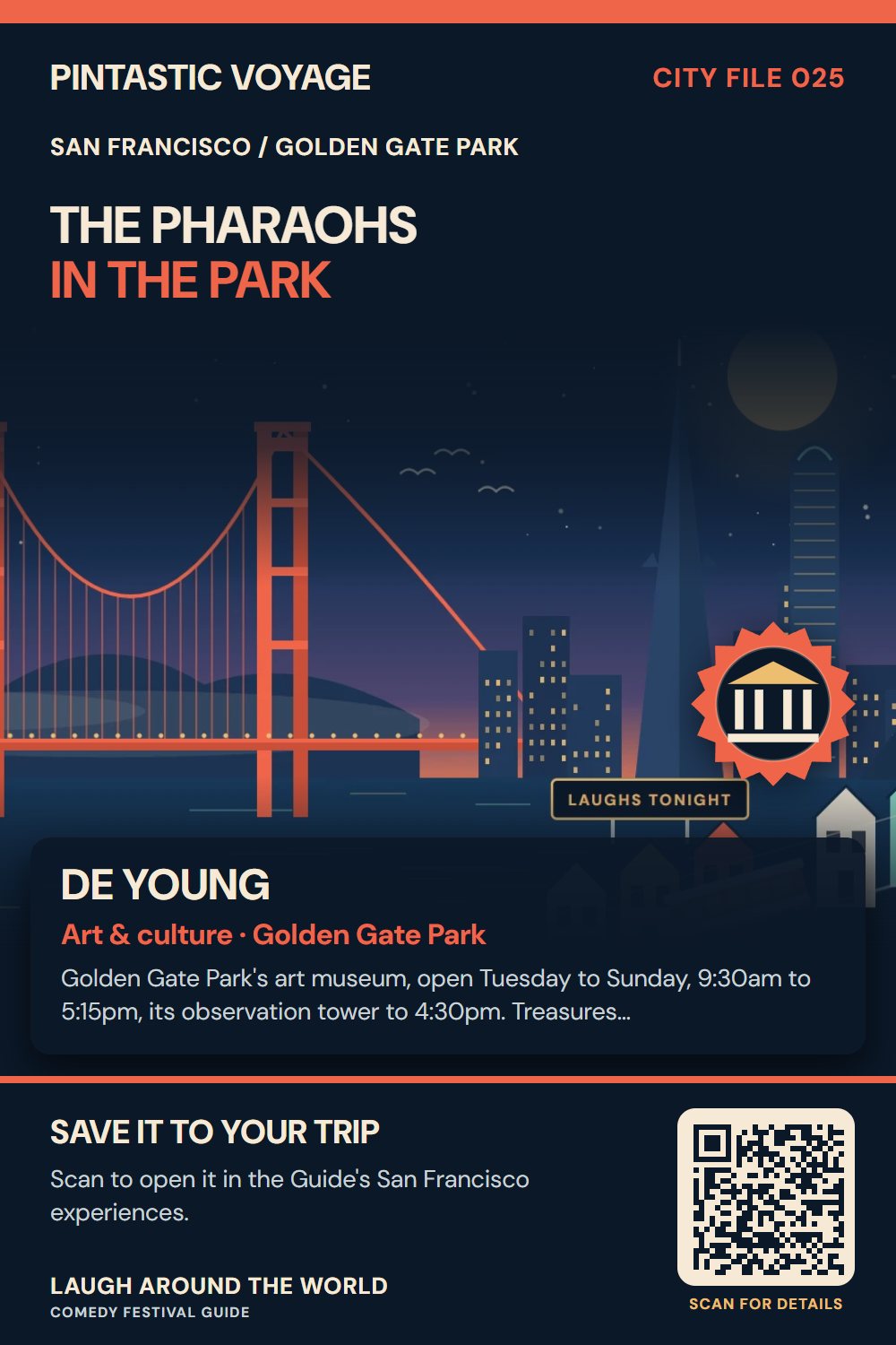 Pin: de Young, art & culture in Golden Gate Park, San Francisco