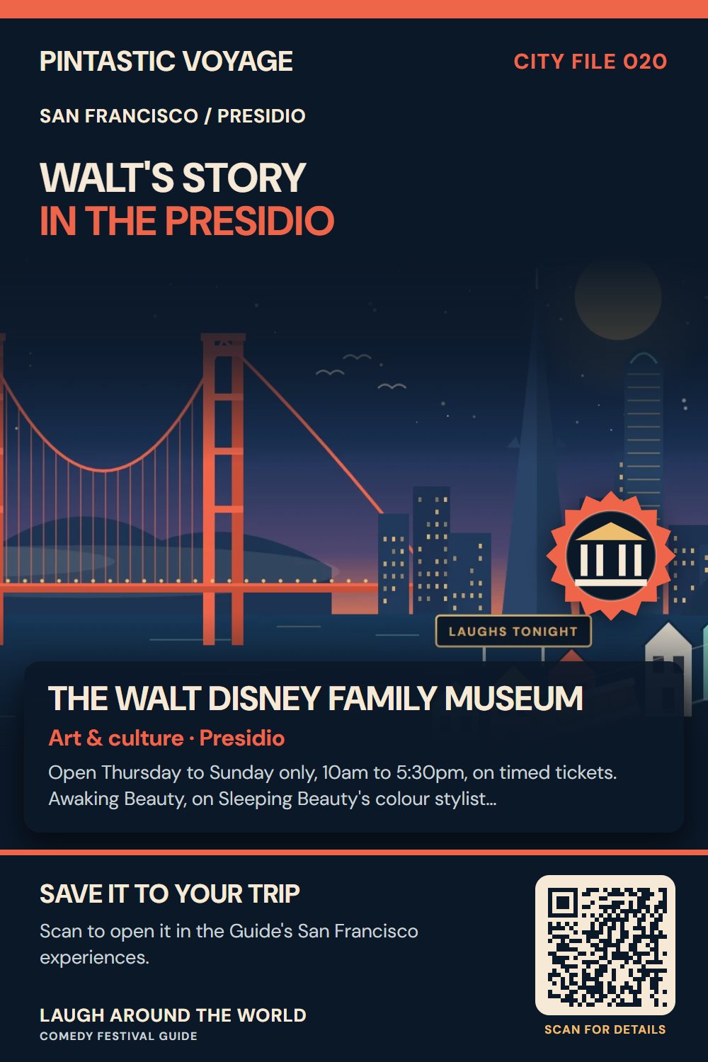 Pin: The Walt Disney Family Museum, art & culture in Presidio, San Francisco