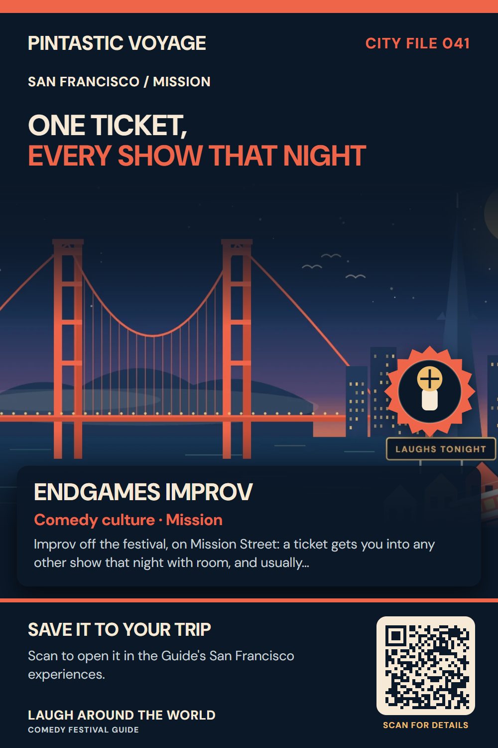 Pin: EndGames Improv, comedy culture in Mission, San Francisco