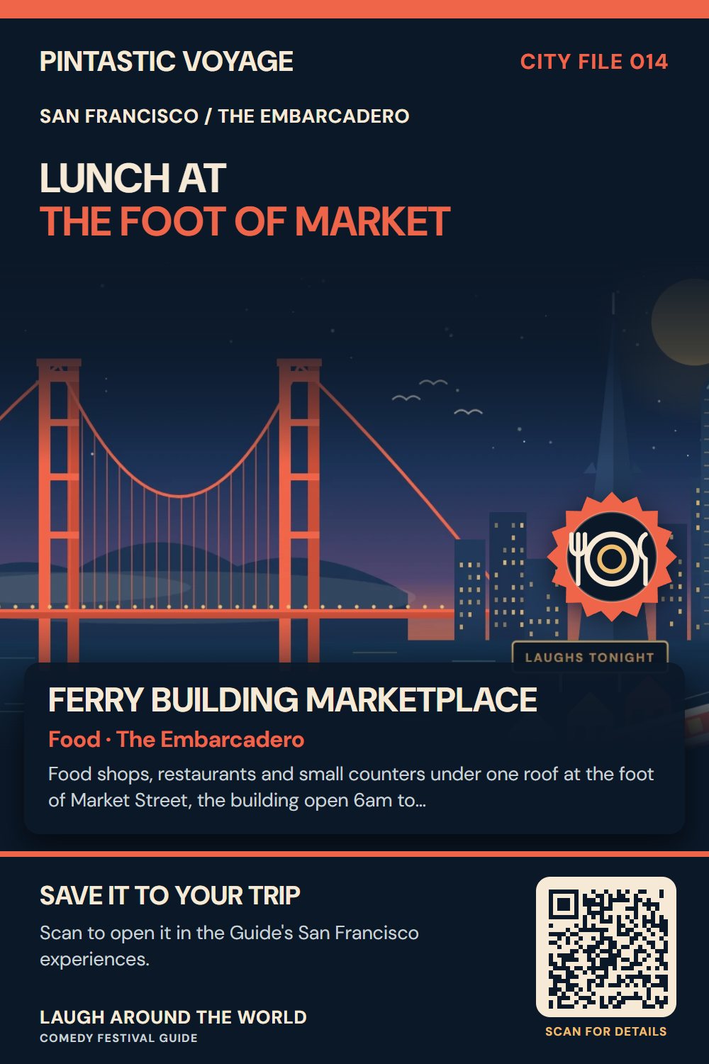 Pin: Ferry Building Marketplace, food in The Embarcadero, San Francisco