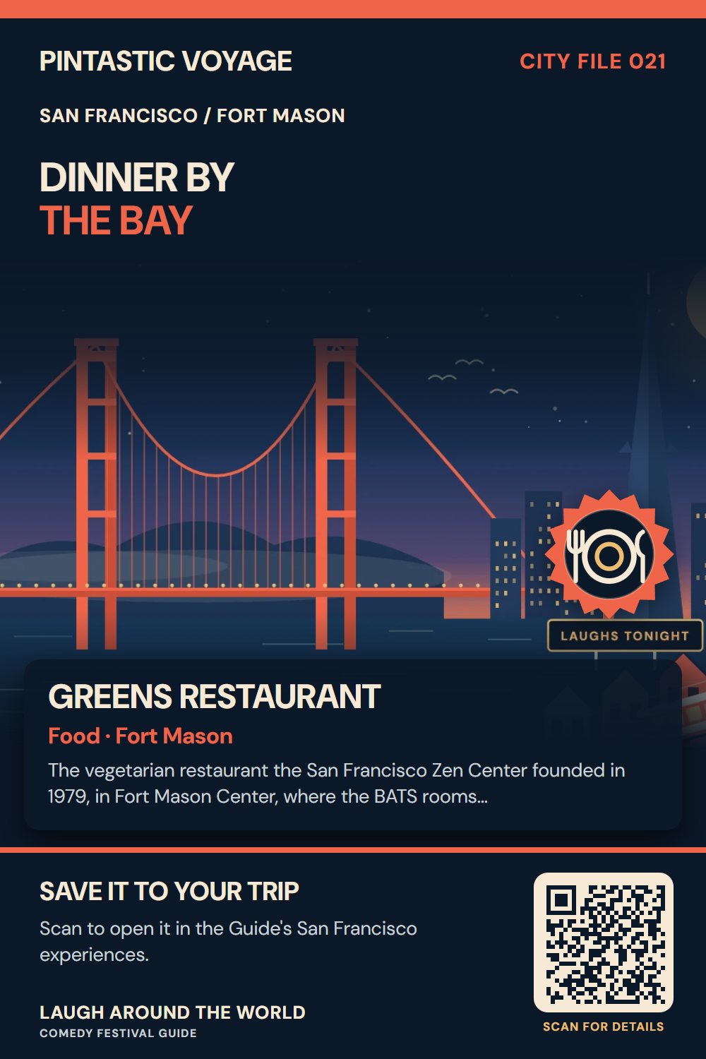Pin: Greens Restaurant, food in Fort Mason, San Francisco