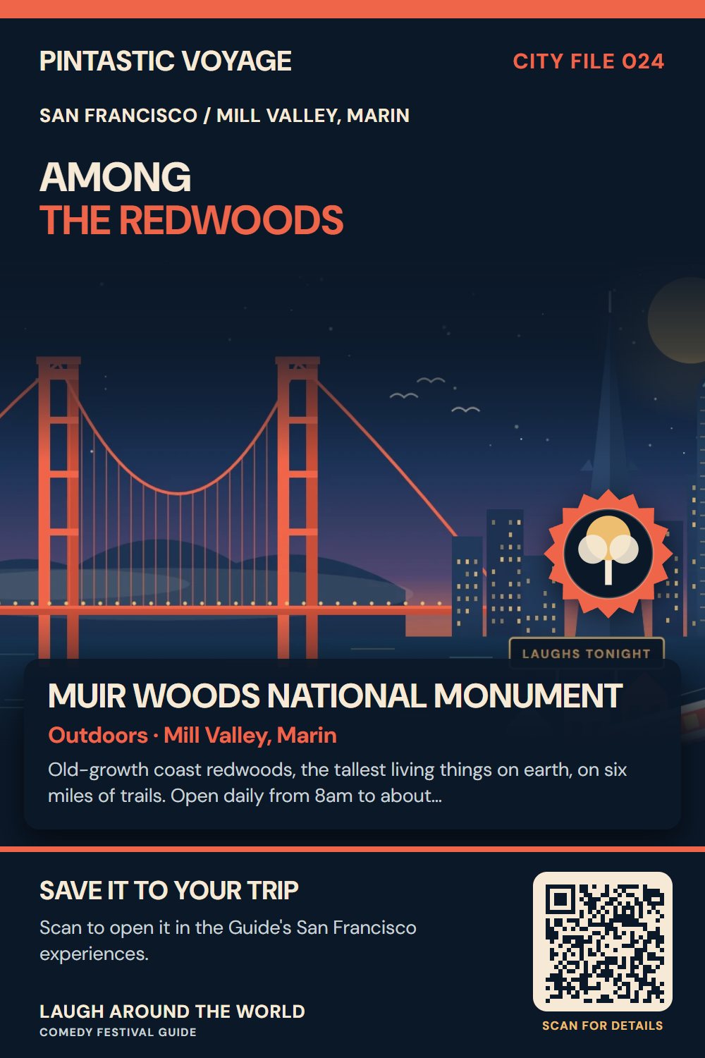 Pin: Muir Woods National Monument, outdoors in Mill Valley, Marin, San Francisco