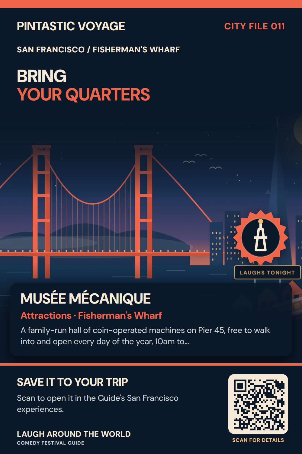 Pin: Musée Mécanique, attractions in Fisherman's Wharf, San Francisco