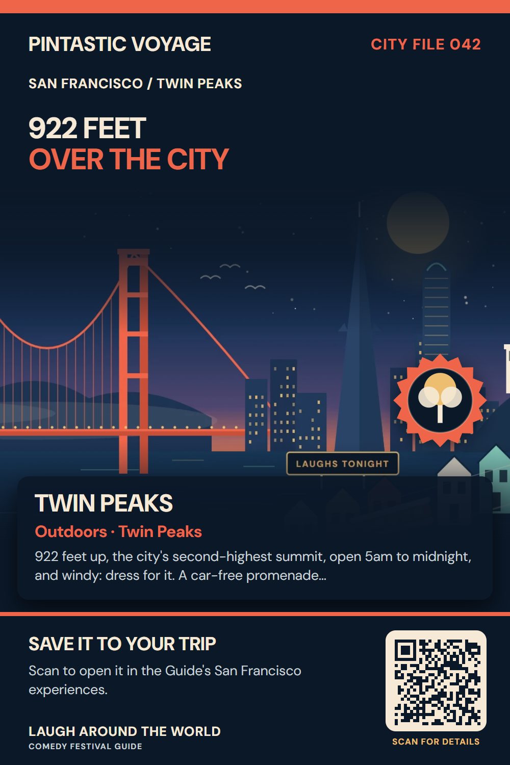 Pin: Twin Peaks, outdoors in Twin Peaks, San Francisco